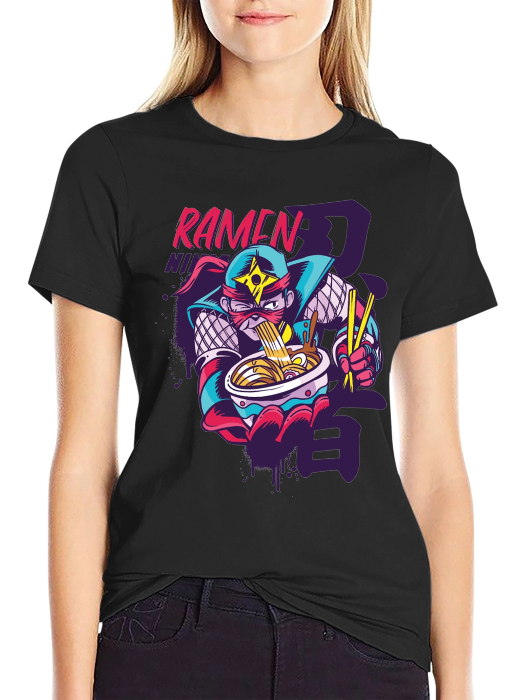 Ramen Ninja Graphic Tee - Fun Anime Inspired Shirt