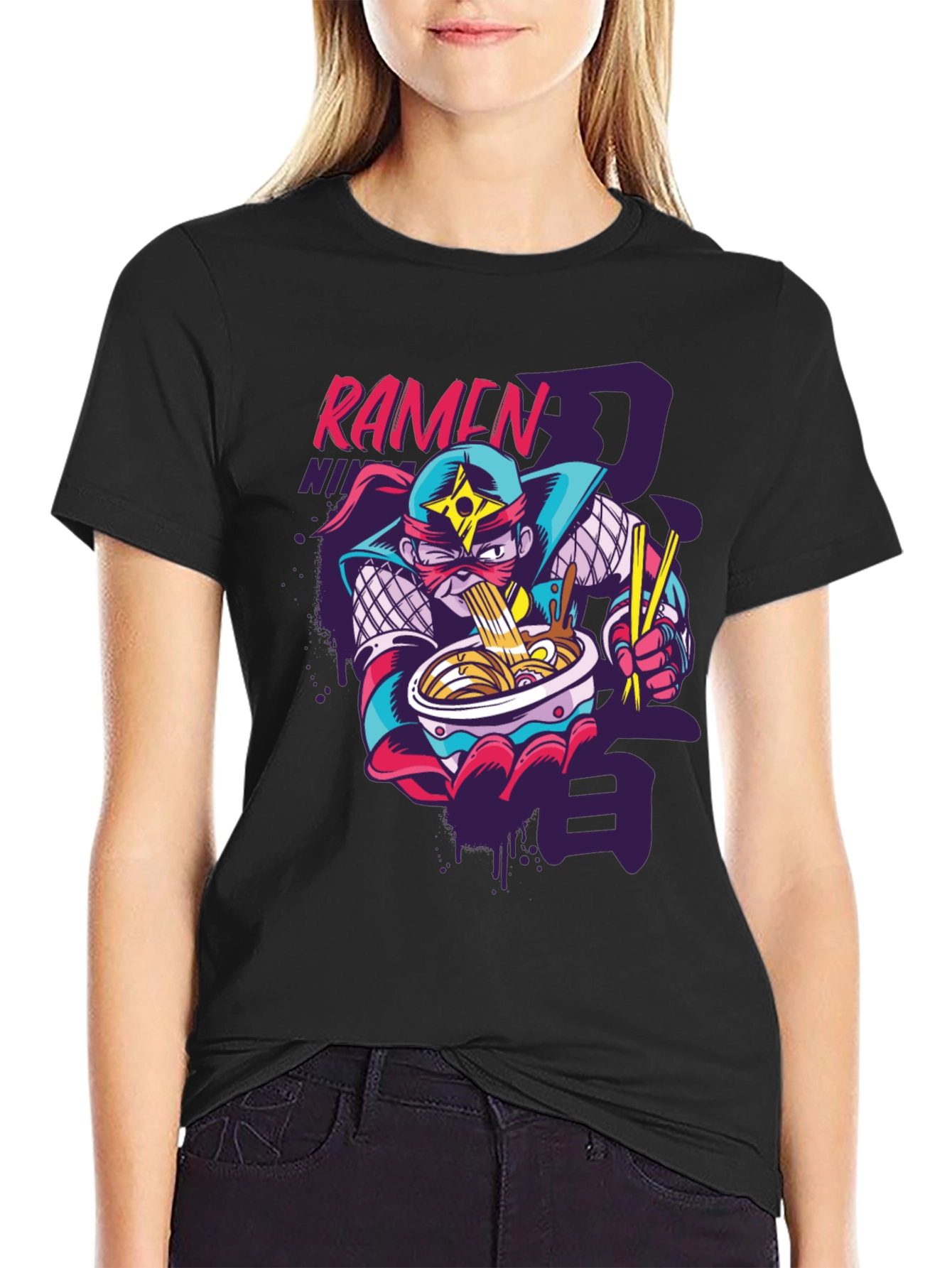 Ramen Ninja Graphic Tee - Fun Anime Inspired Shirt