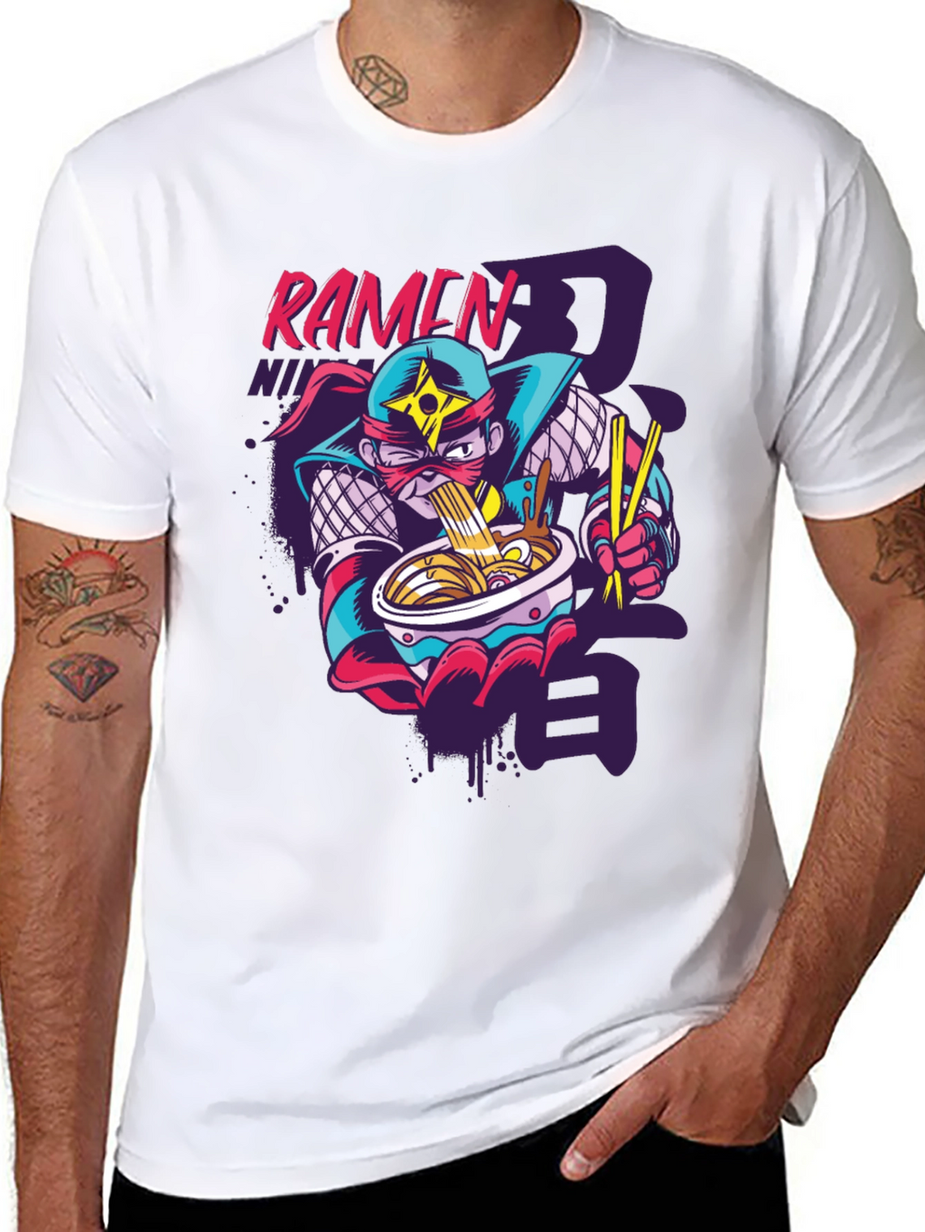 Ramen Ninja Graphic Tee - Fun Anime Inspired Shirt