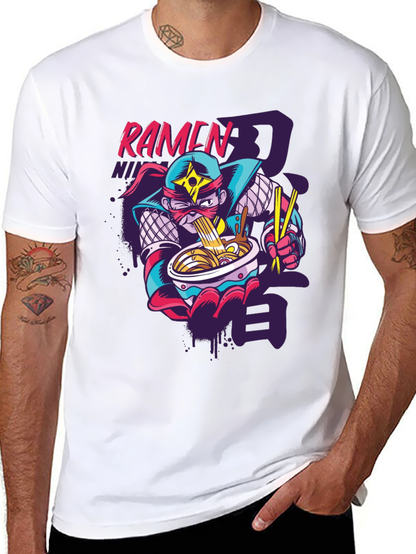 Ramen Ninja Graphic Tee - Fun Anime Inspired Shirt