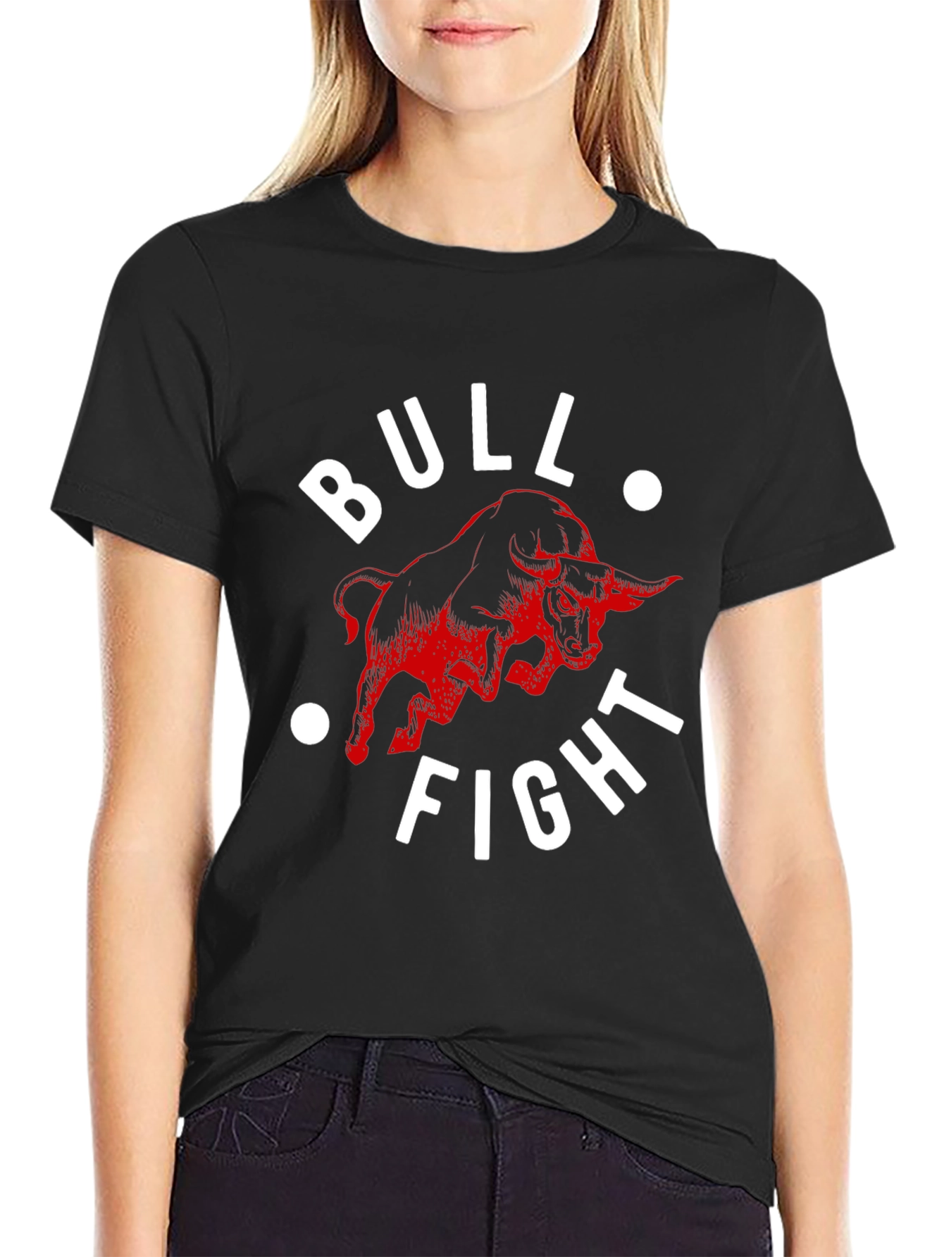 Bull Fight Graphic Tee - Mens Black T-Shirt