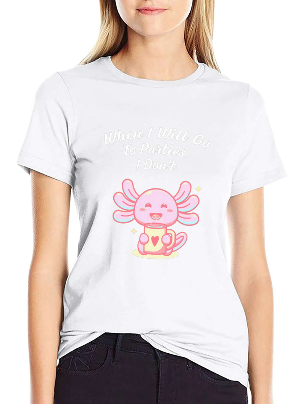 Axolotl Party T-Shirt: Introvert Style