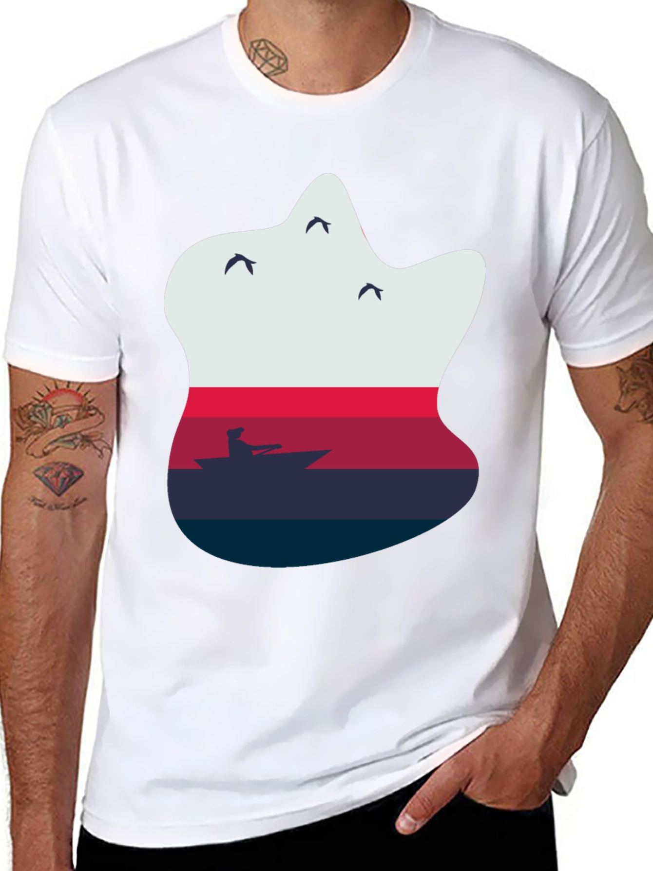 Sunset Kayak Graphic Tee - Relaxed Fit