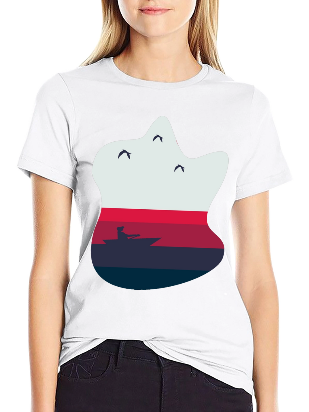 Sunset Kayak Graphic Tee - Relaxed Fit