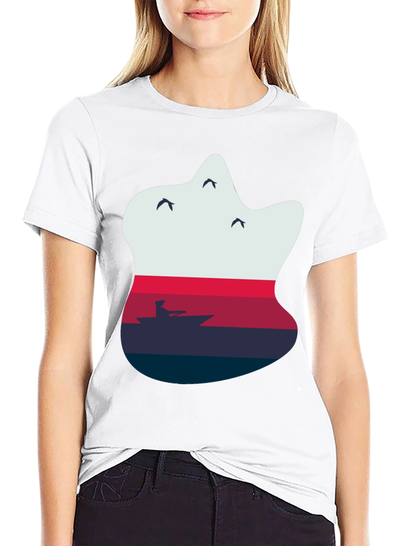 Sunset Kayak Graphic Tee - Relaxed Fit