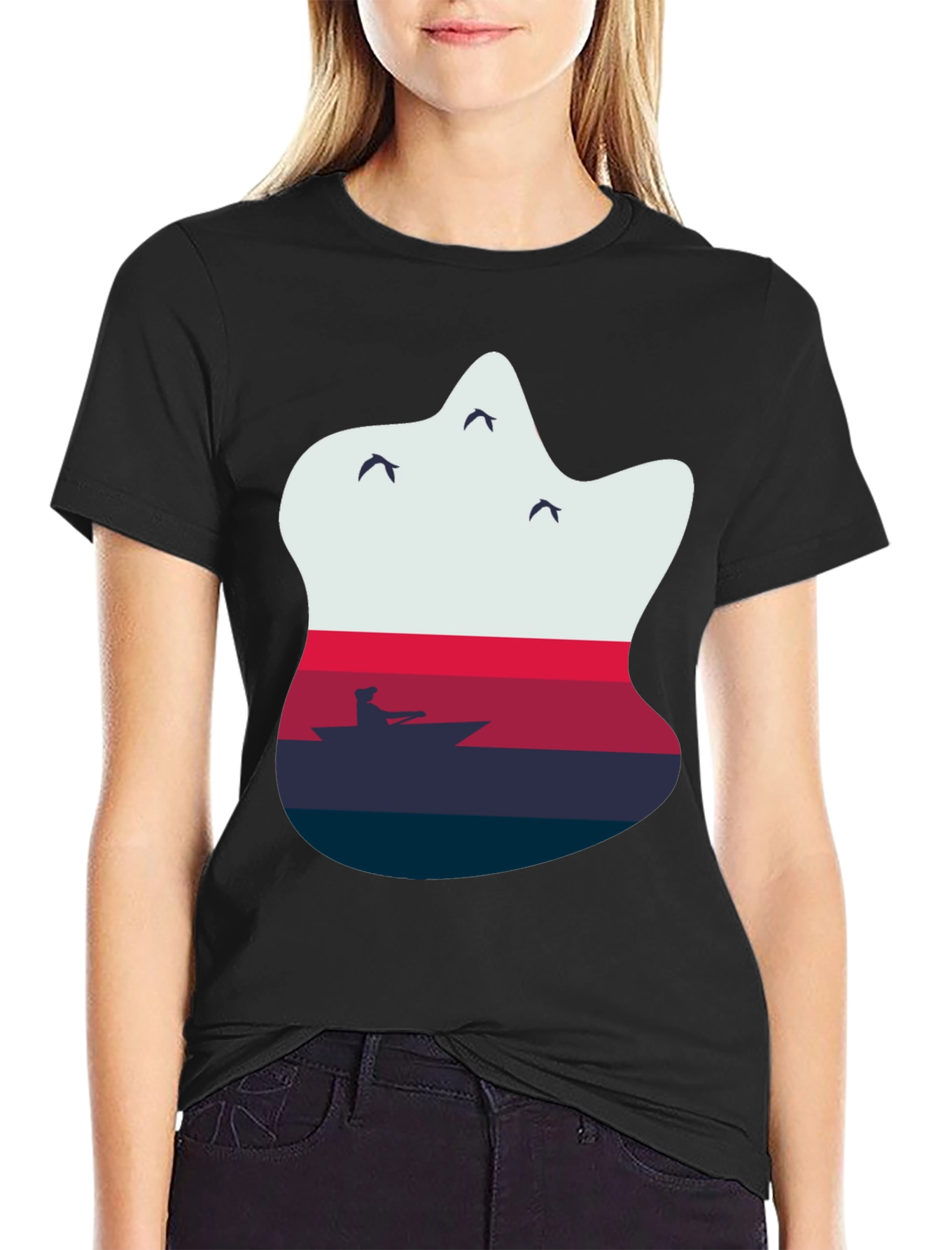 Sunset Kayak Graphic Tee - Relaxed Fit