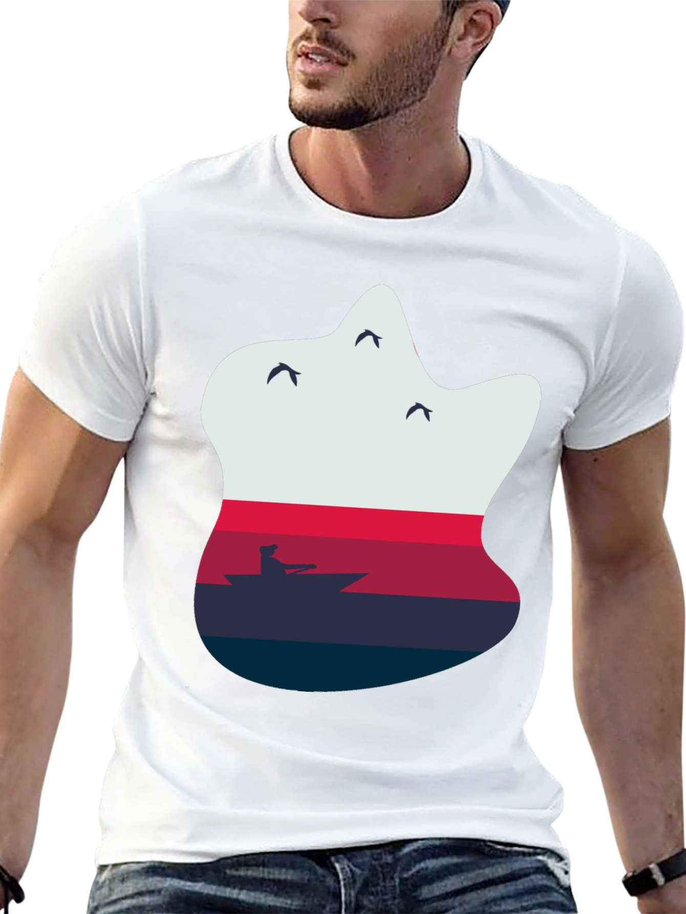 Sunset Kayak Graphic Tee - Relaxed Fit