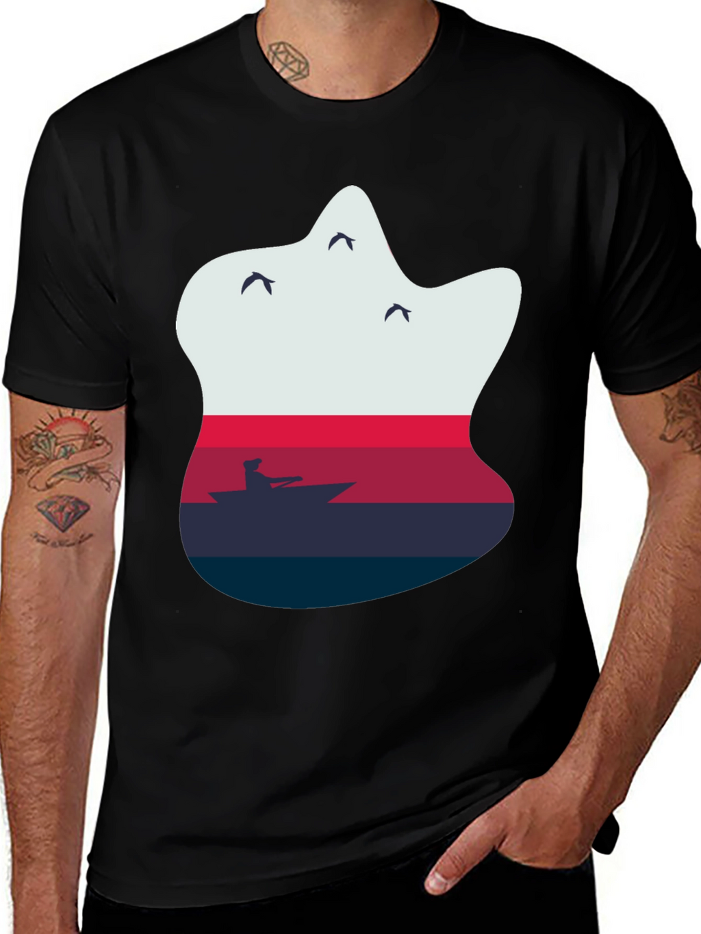 Sunset Kayak Graphic Tee - Relaxed Fit