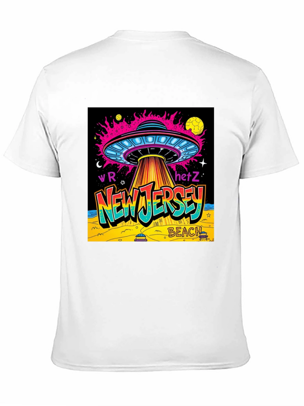 New Jersey Beach UFO Graphic T-Shirt