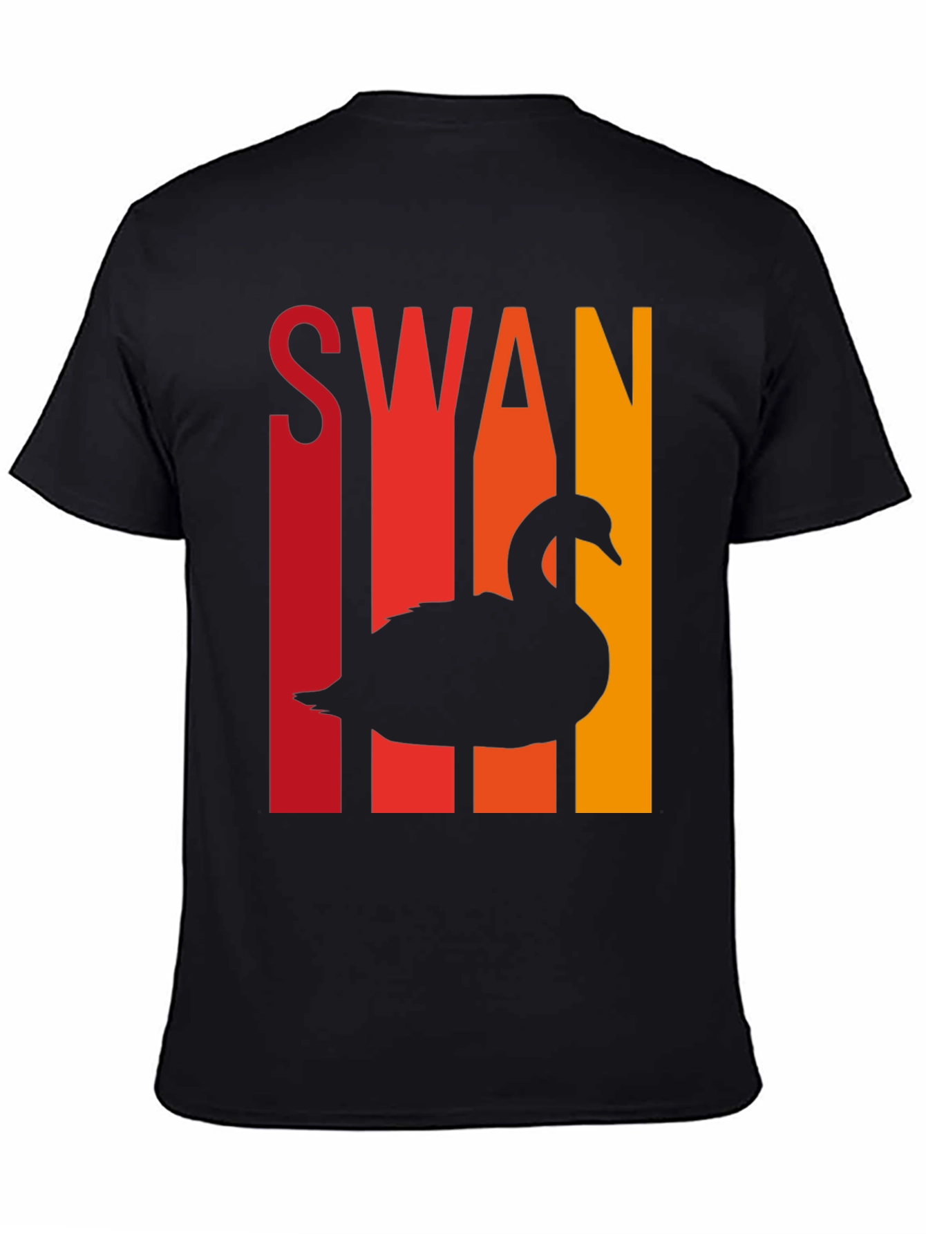 Retro Swan T-Shirt - Cool Bird Silhouette Tee