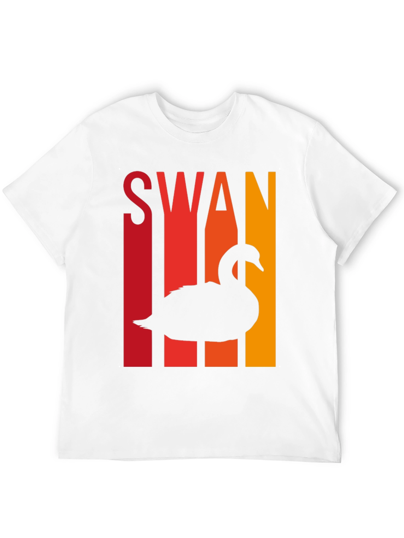 Retro Swan T-Shirt - Cool Bird Silhouette Tee