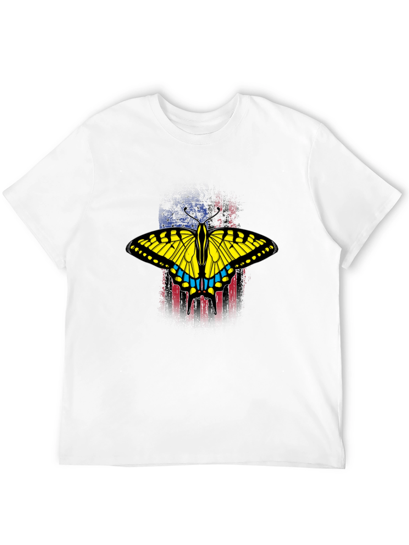 Butterfly American Flag Graphic T-Shirt