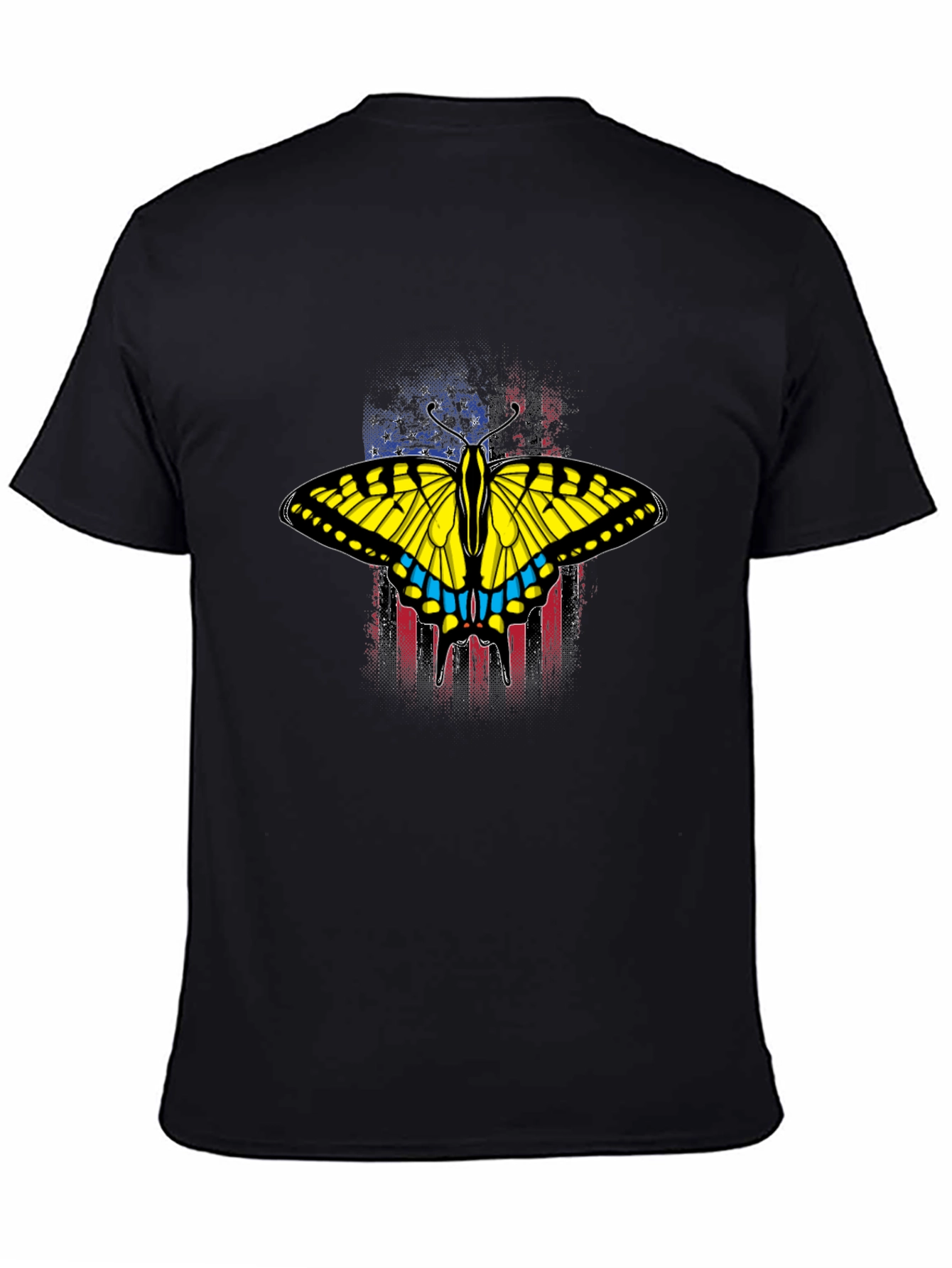 Butterfly American Flag Graphic T-Shirt