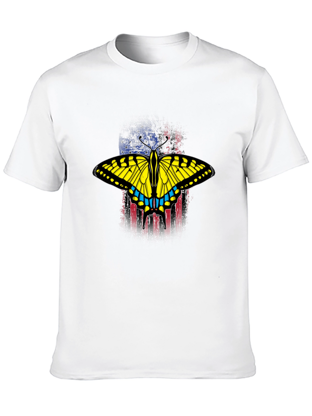 Butterfly American Flag Graphic T-Shirt