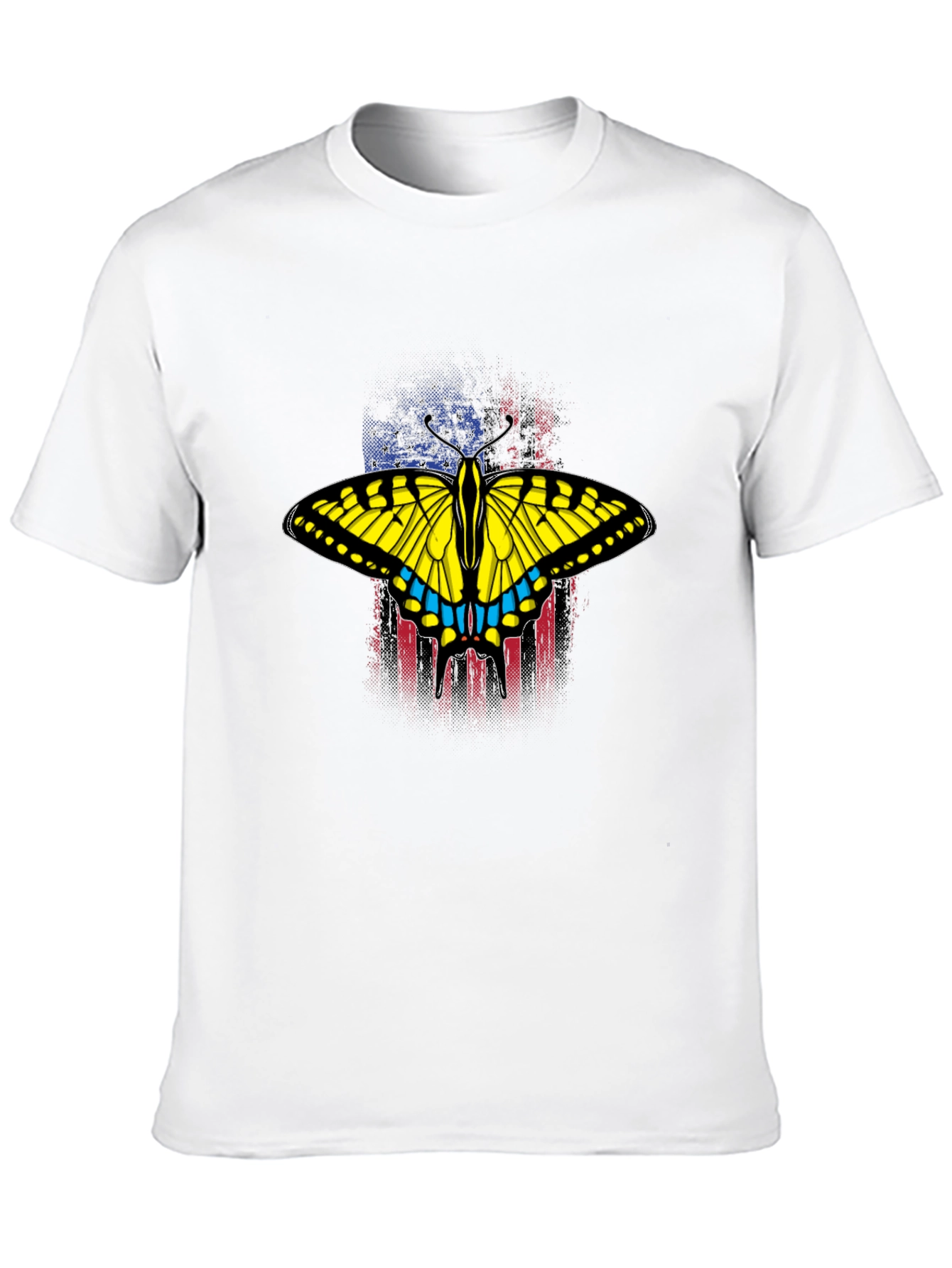 Butterfly American Flag Graphic T-Shirt