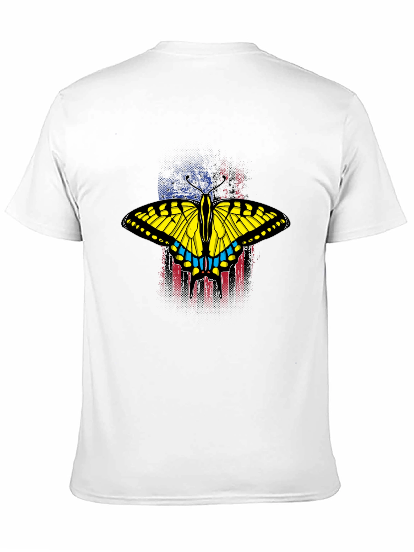 Butterfly American Flag Graphic T-Shirt