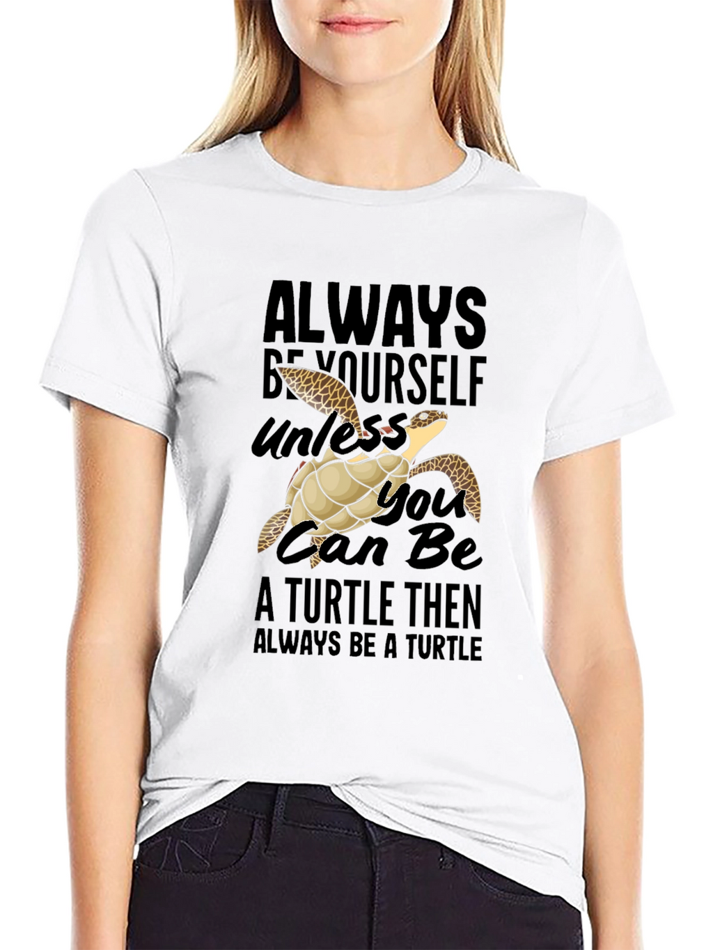 Always Be Yourself Turtle Graphic T-Shirt