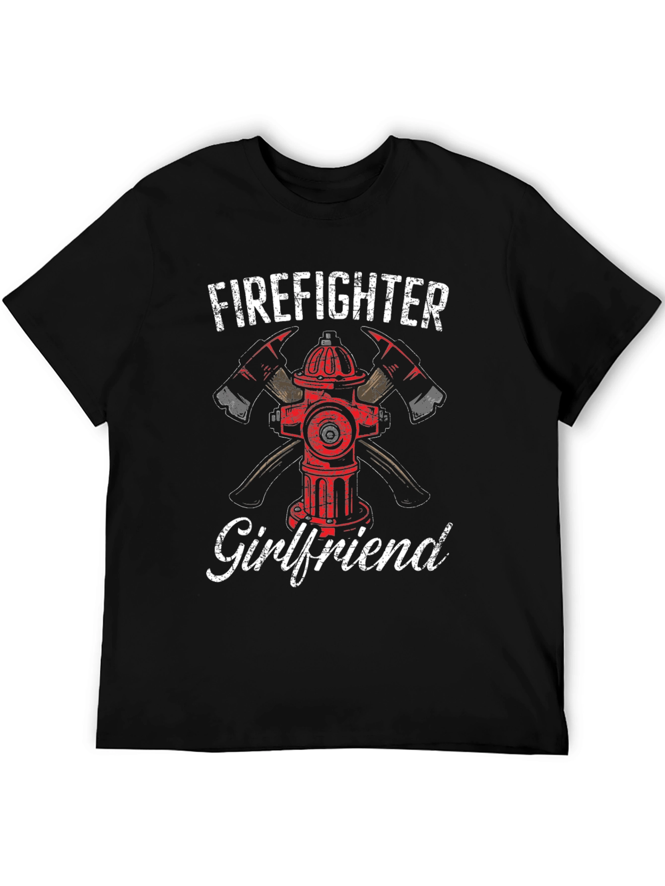 Firefighter Girlfriend T-Shirt - Axe Hydrant Design