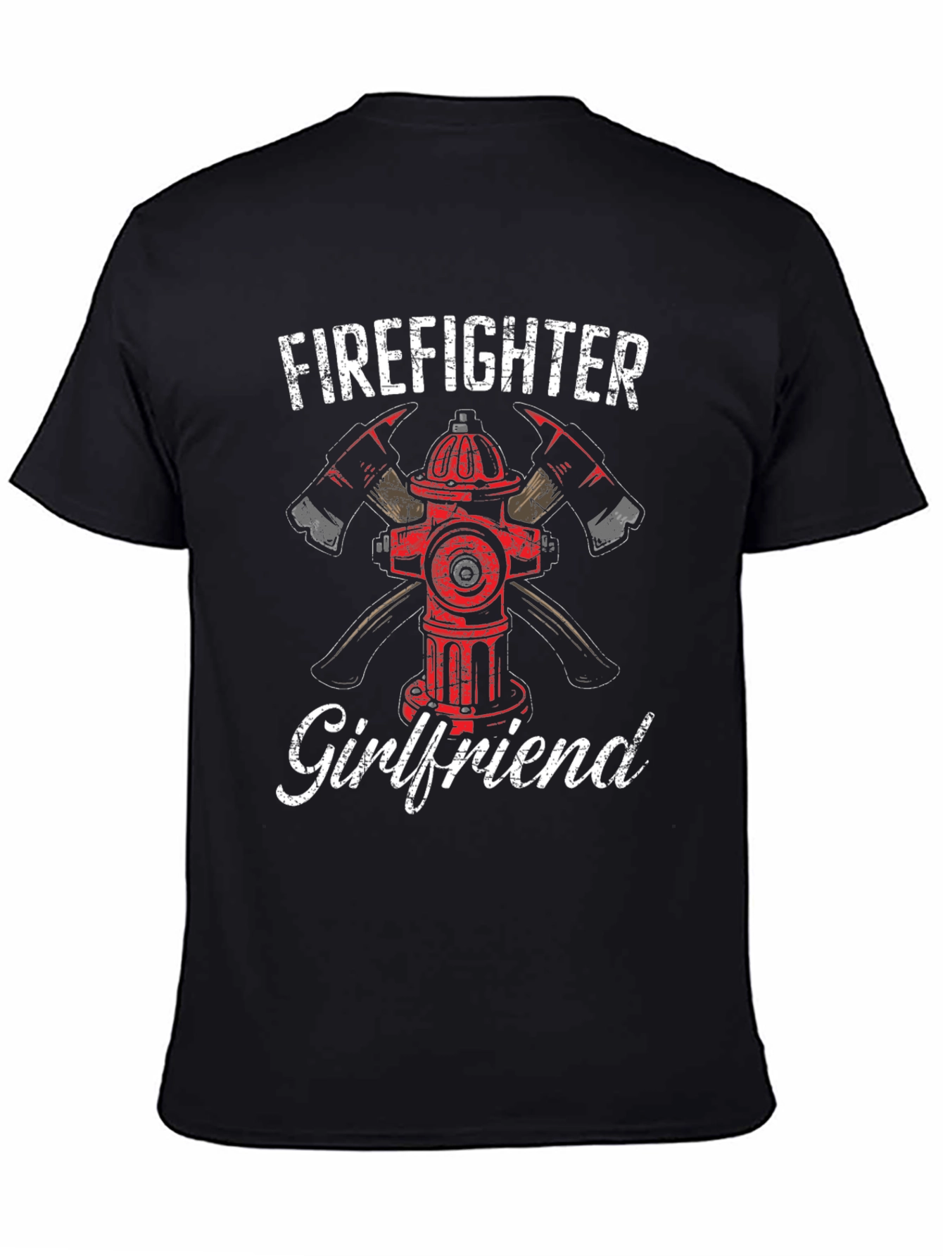 Firefighter Girlfriend T-Shirt - Axe Hydrant Design