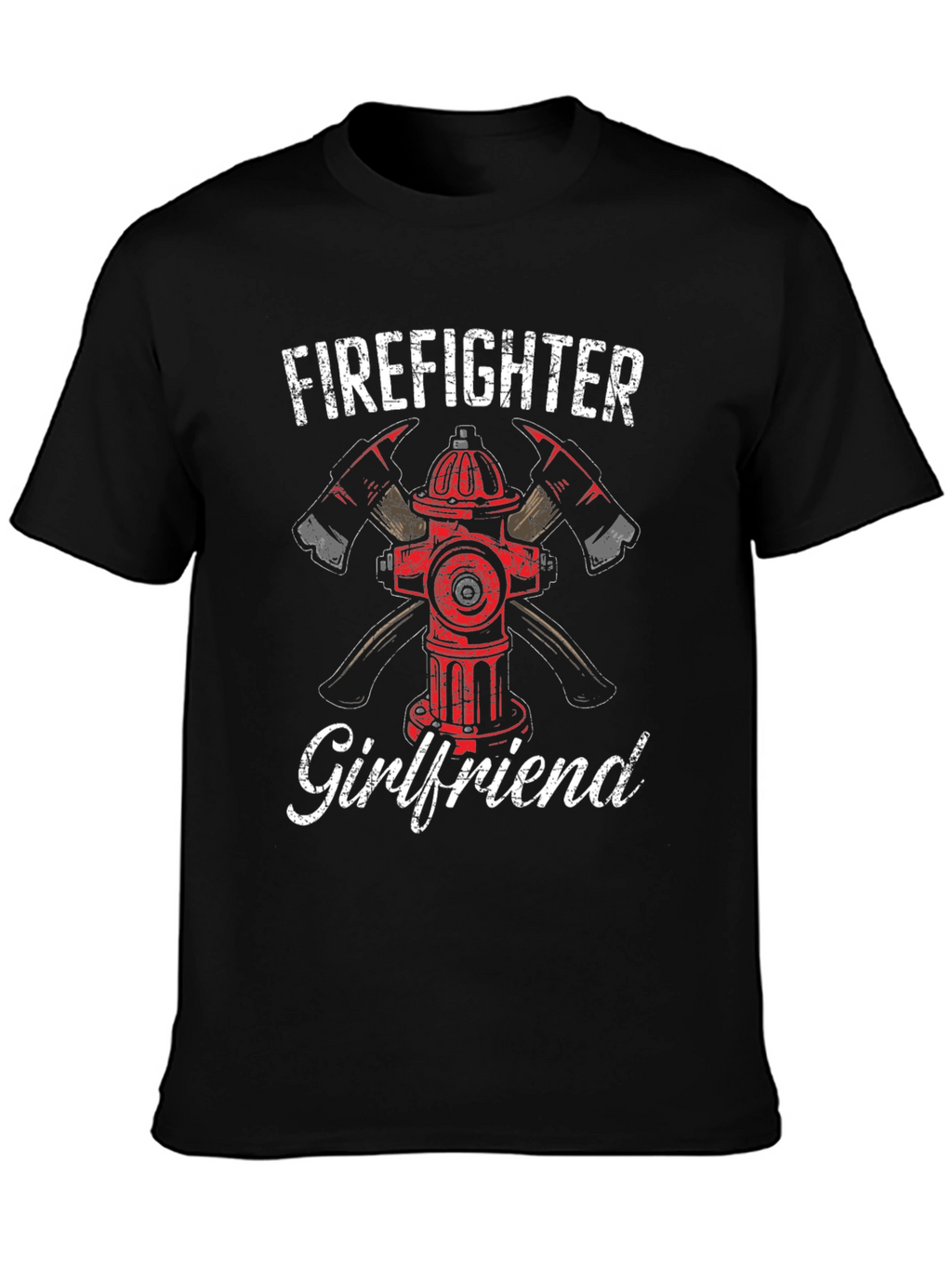 Firefighter Girlfriend T-Shirt - Axe Hydrant Design