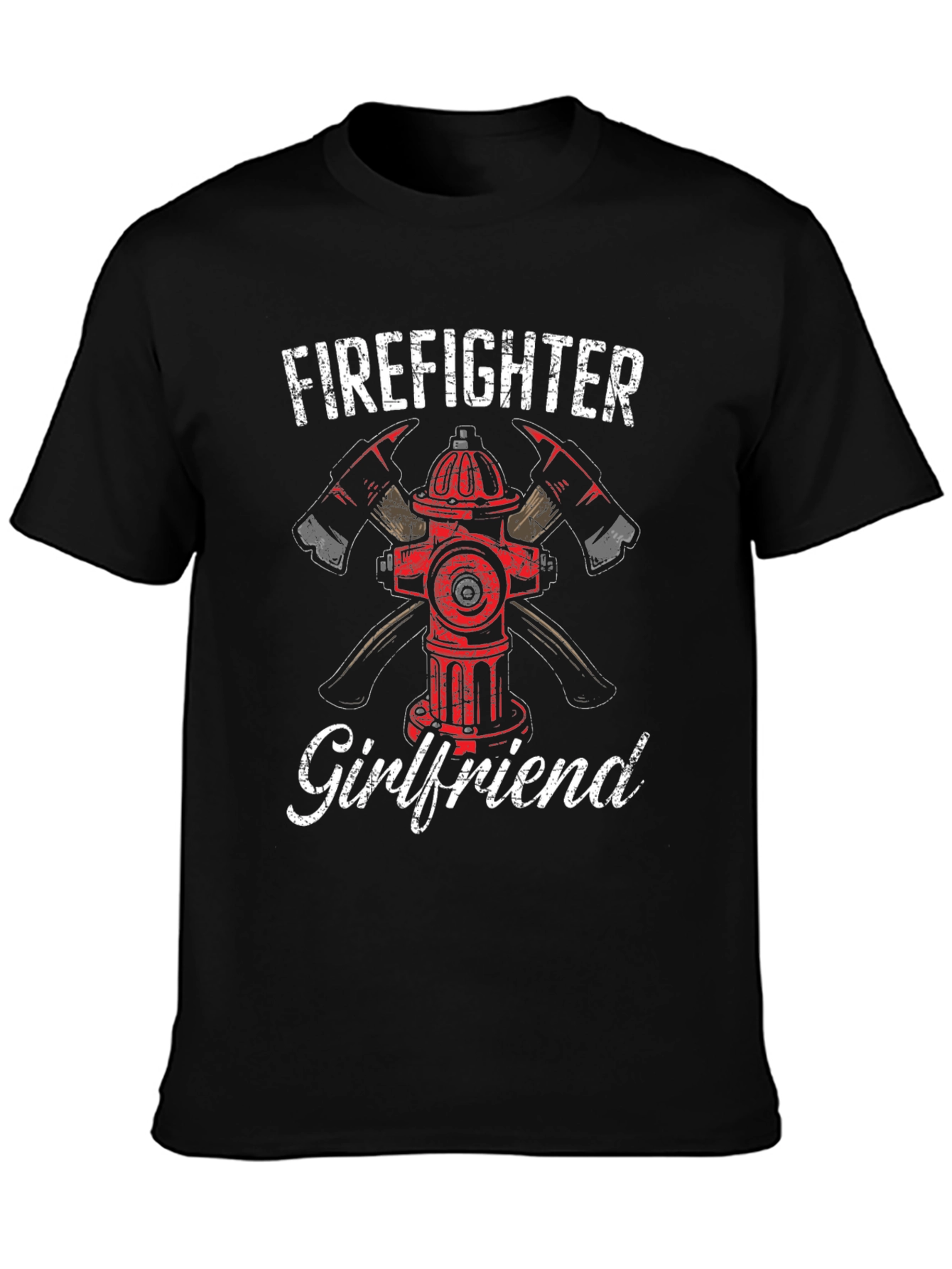 Firefighter Girlfriend T-Shirt - Axe Hydrant Design