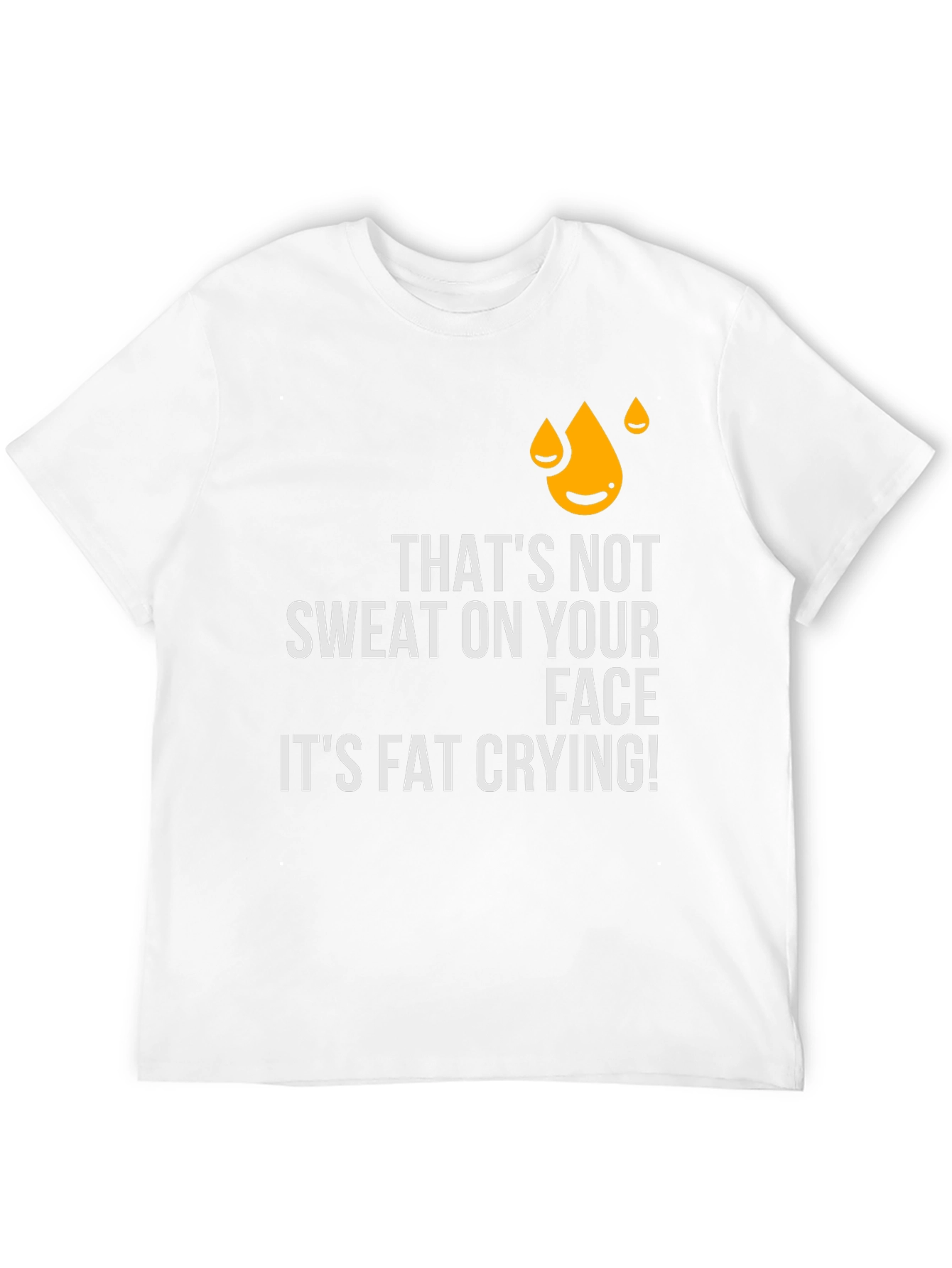 Humorous Fat Crying Graphic Tee