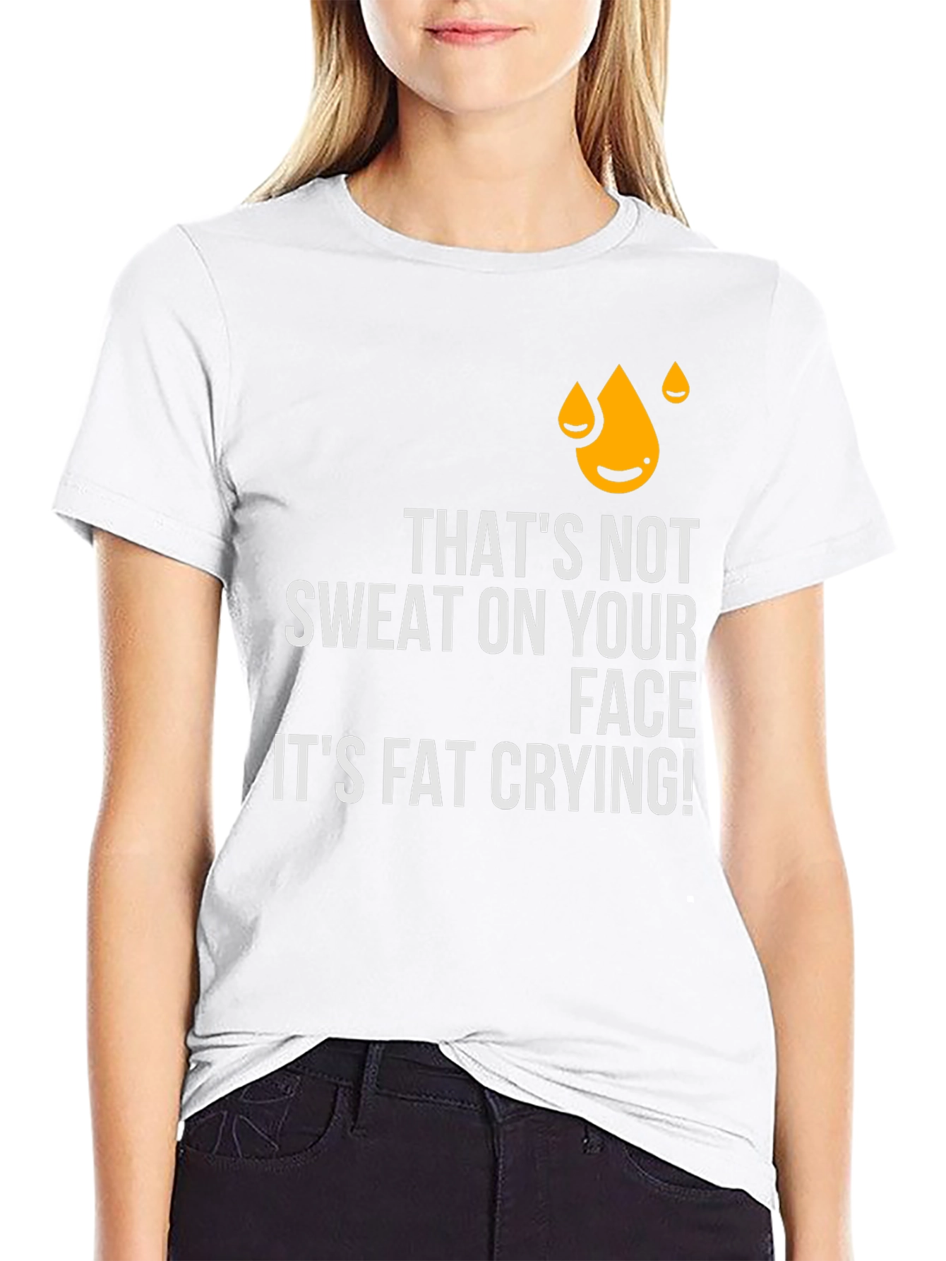Humorous Fat Crying Graphic Tee