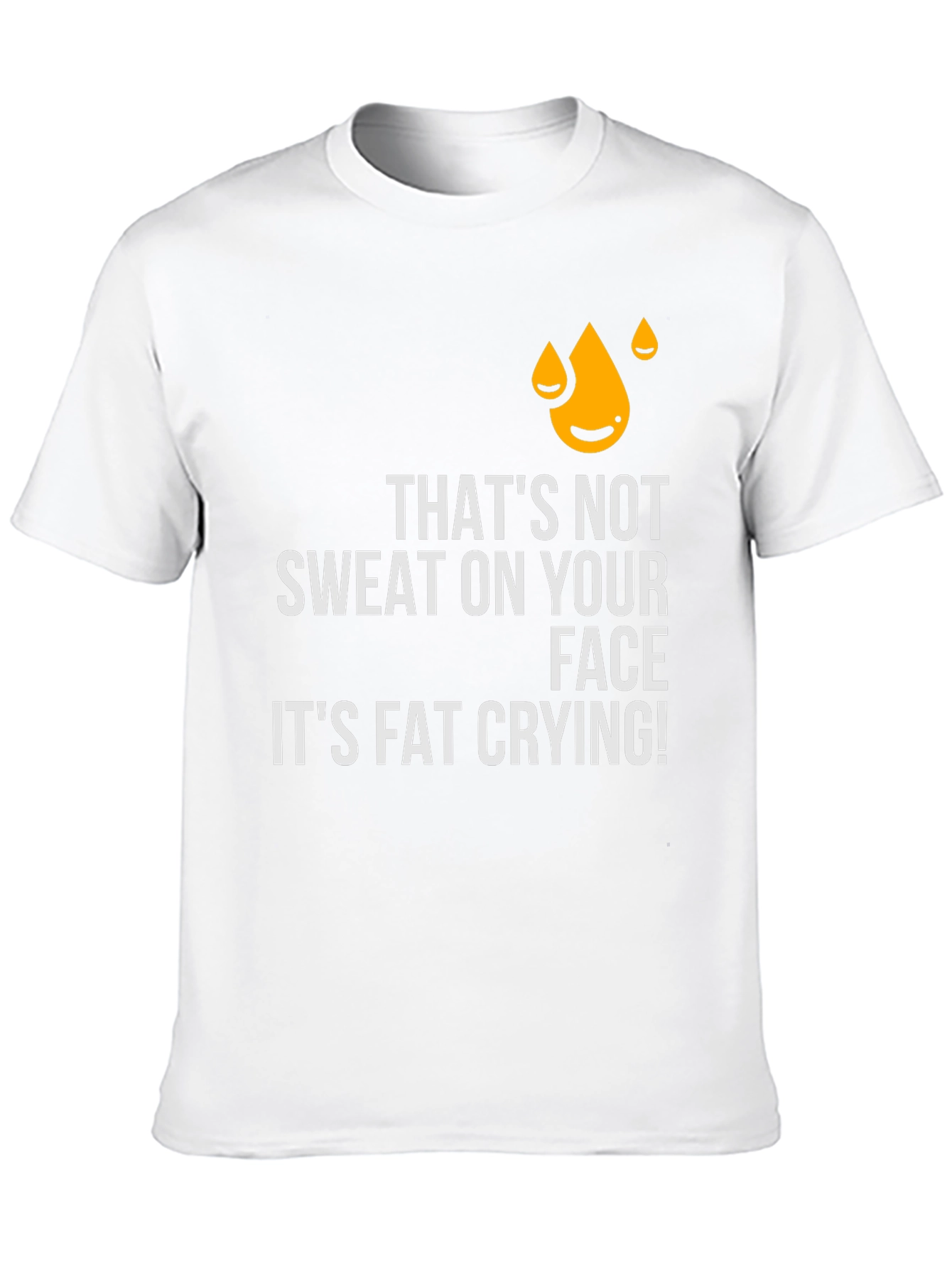 Humorous Fat Crying Graphic Tee