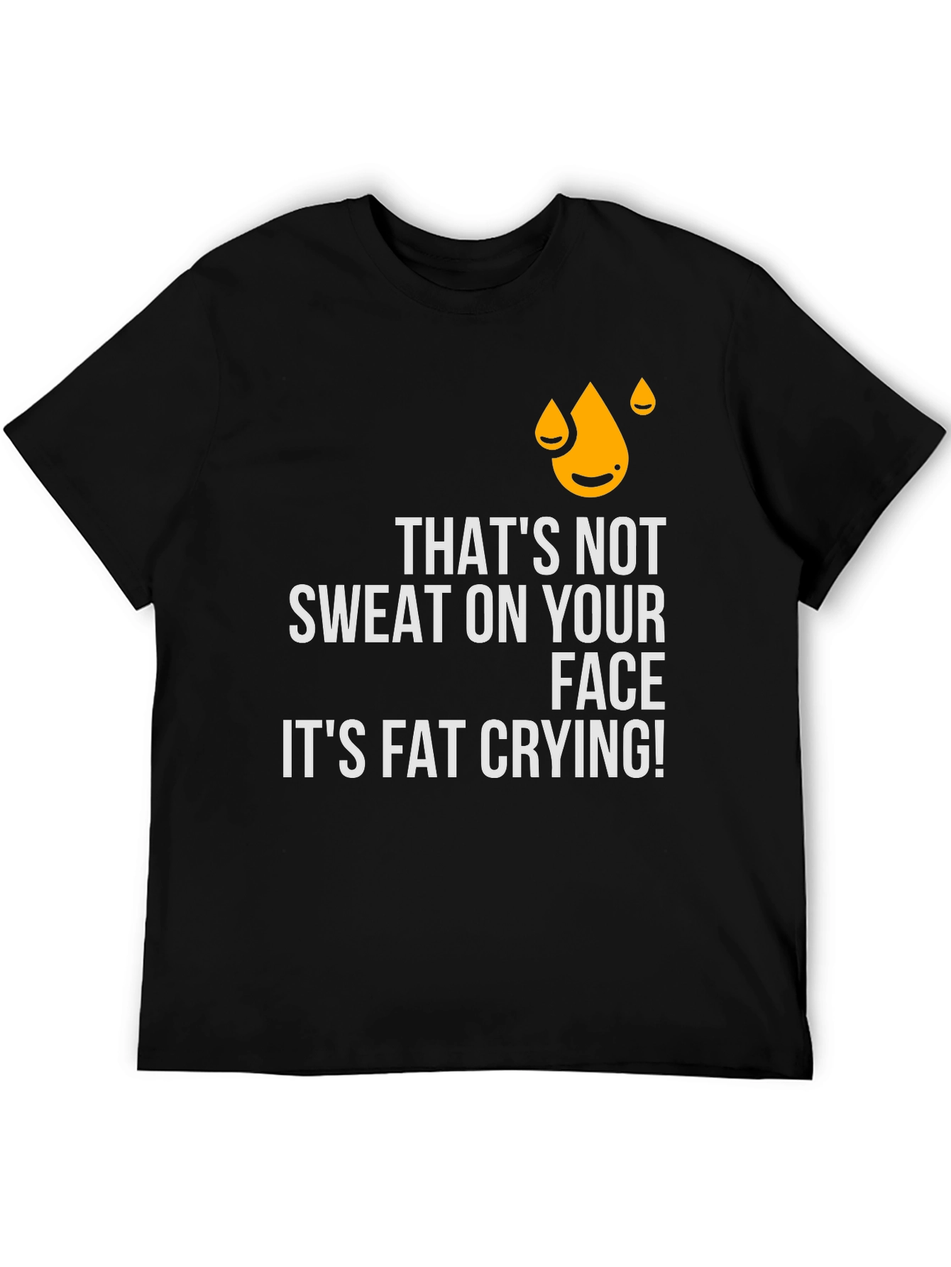 Humorous Fat Crying Graphic Tee
