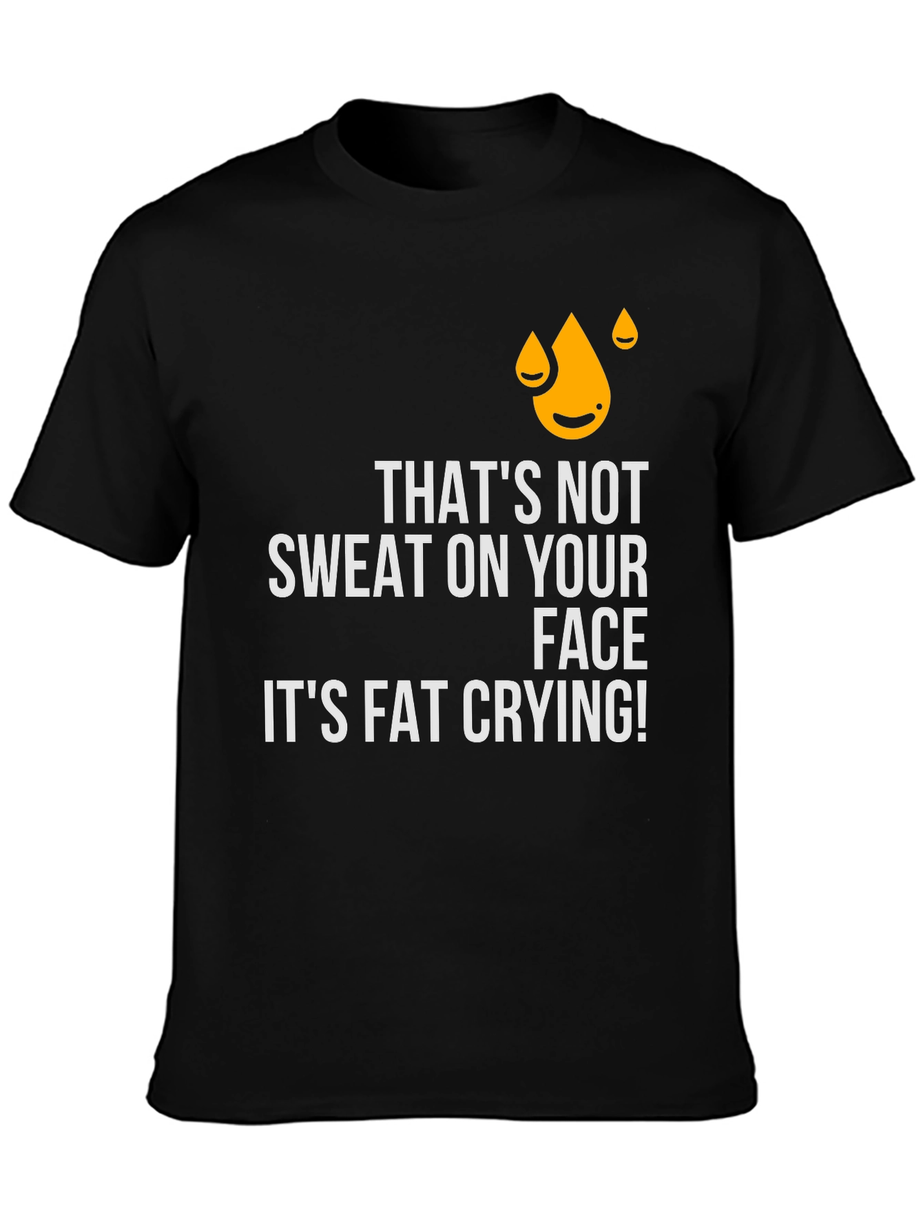 Humorous Fat Crying Graphic Tee