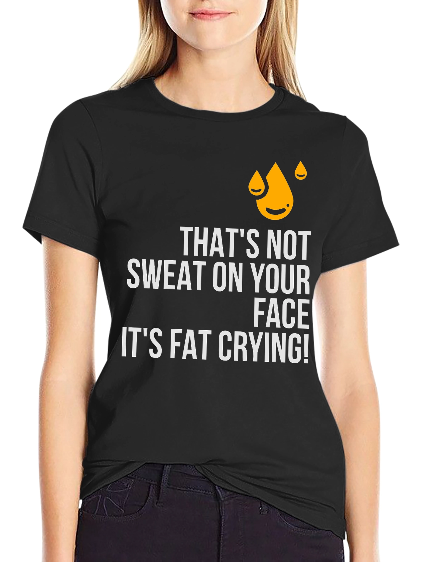 Humorous Fat Crying Graphic Tee
