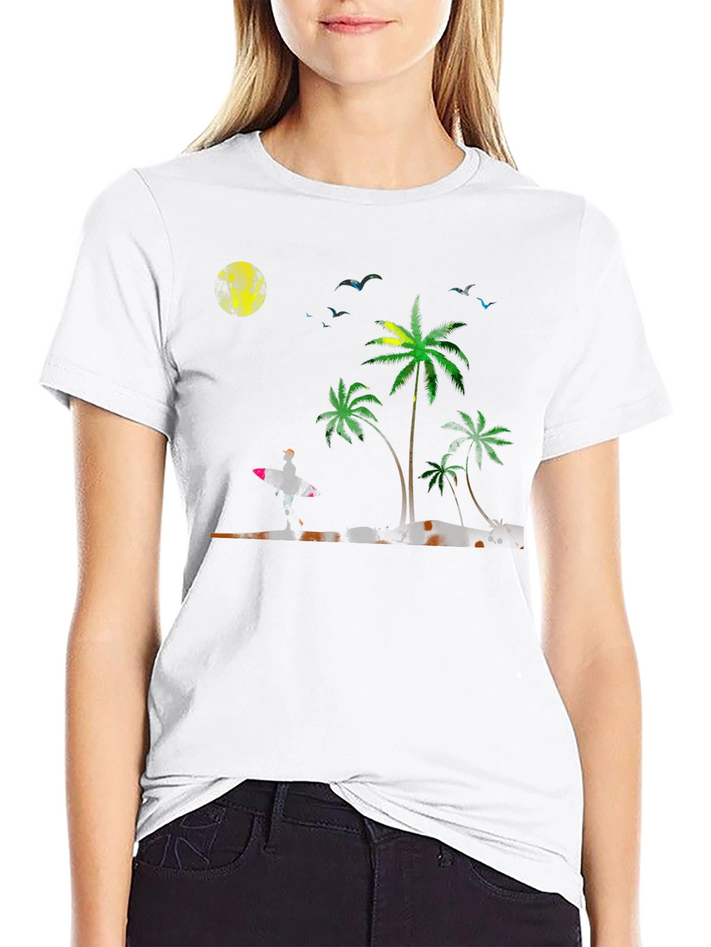 Tropical Beach Scene T-Shirt