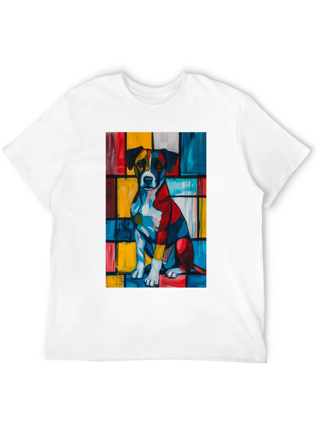 Abstract Dog Art Black T-Shirt