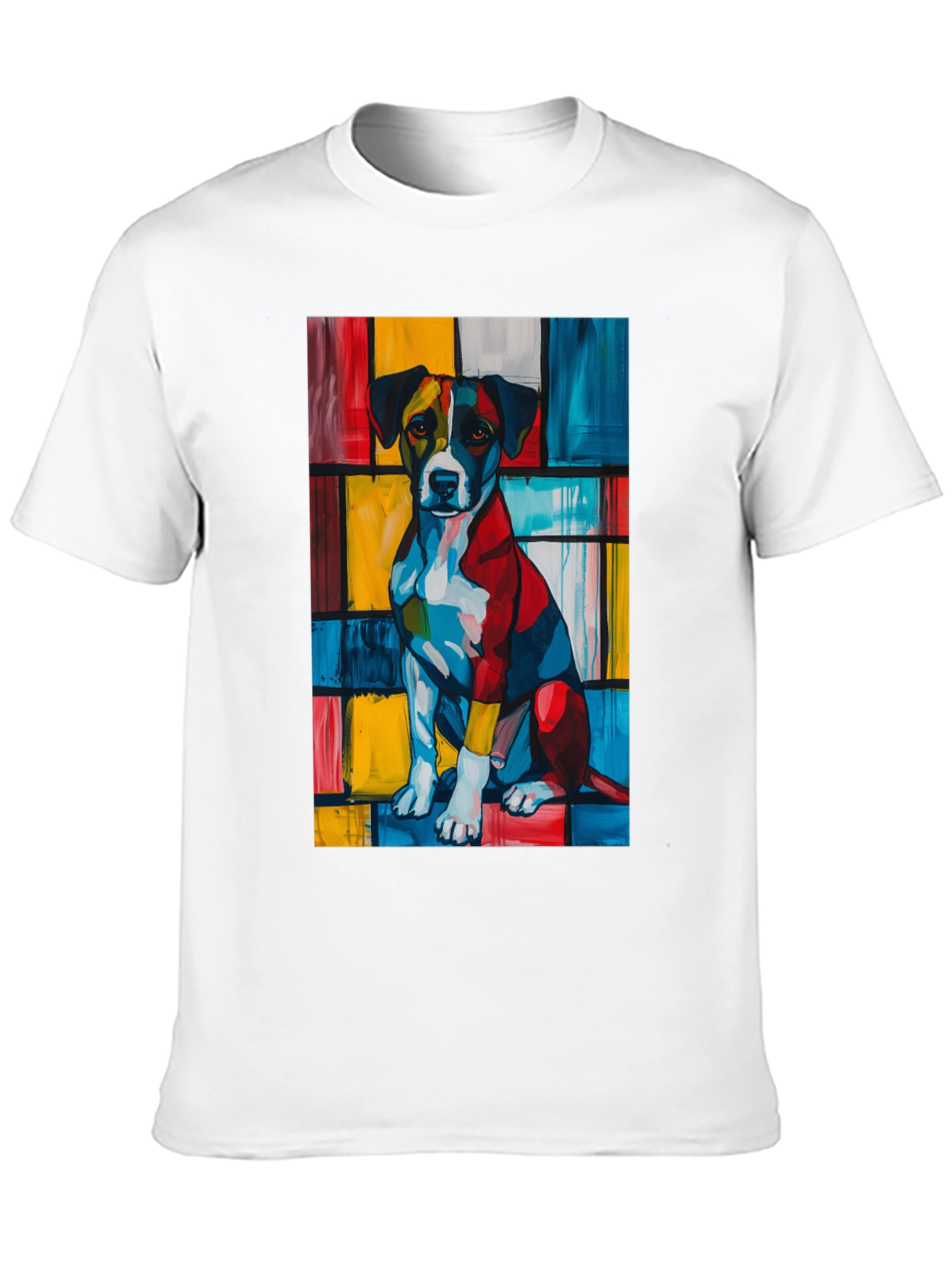 Abstract Dog Art Black T-Shirt