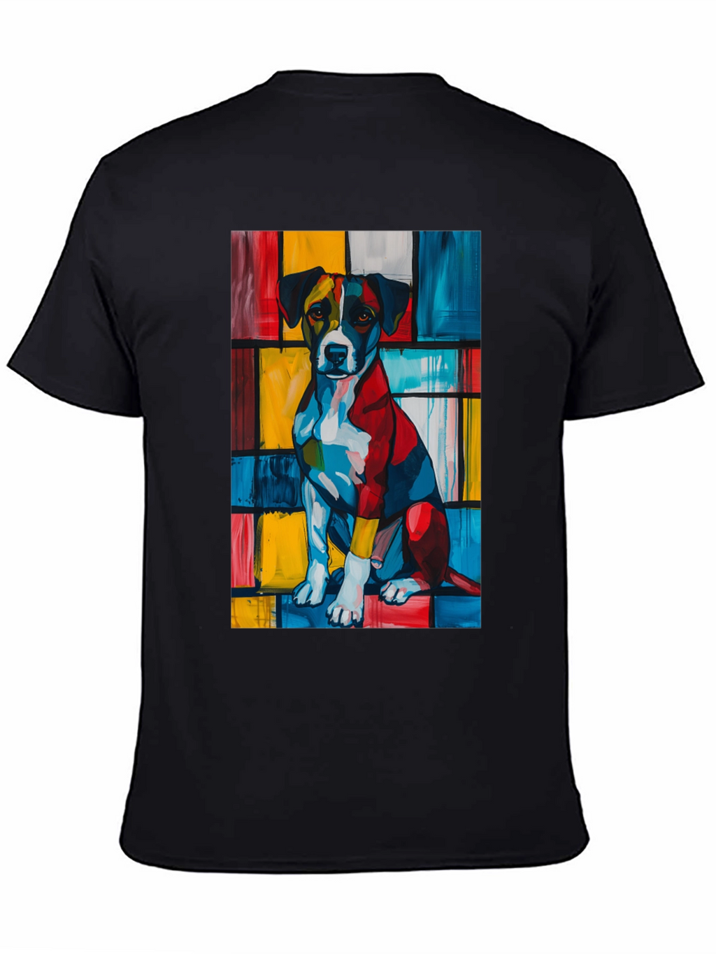 Abstract Dog Art Black T-Shirt
