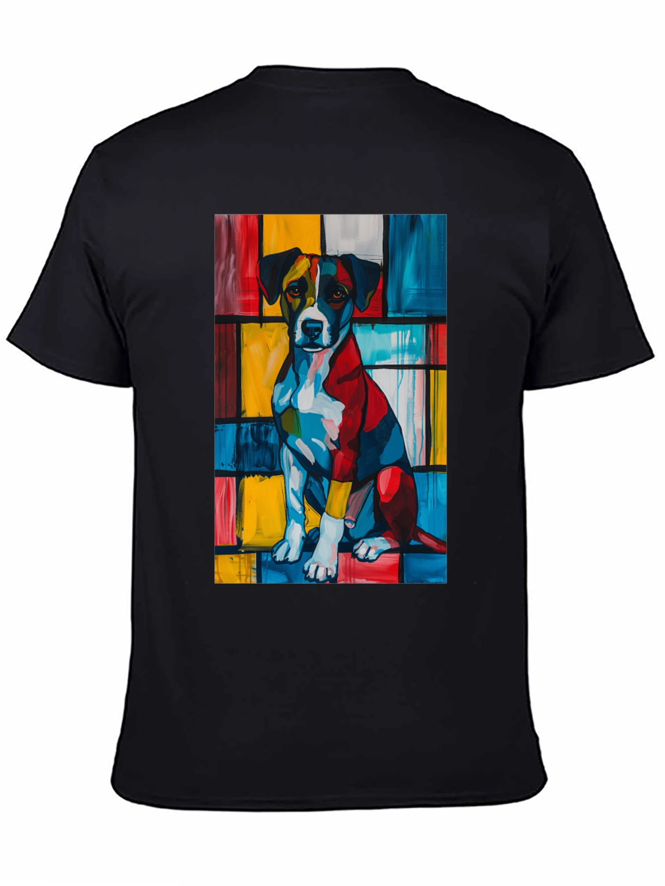 Abstract Dog Art Black T-Shirt