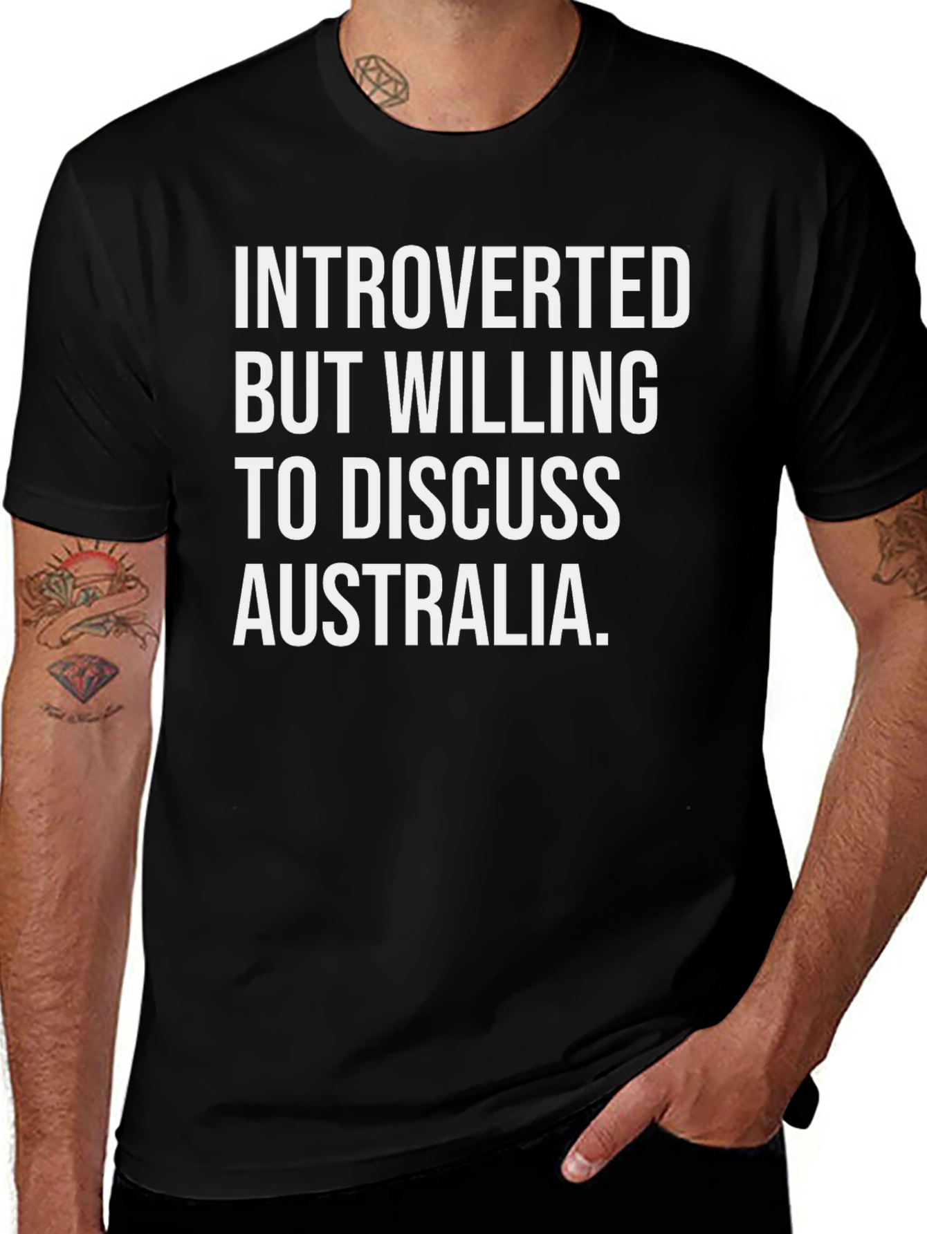 Introverted But Willing to Discuss Australia T-Shirt