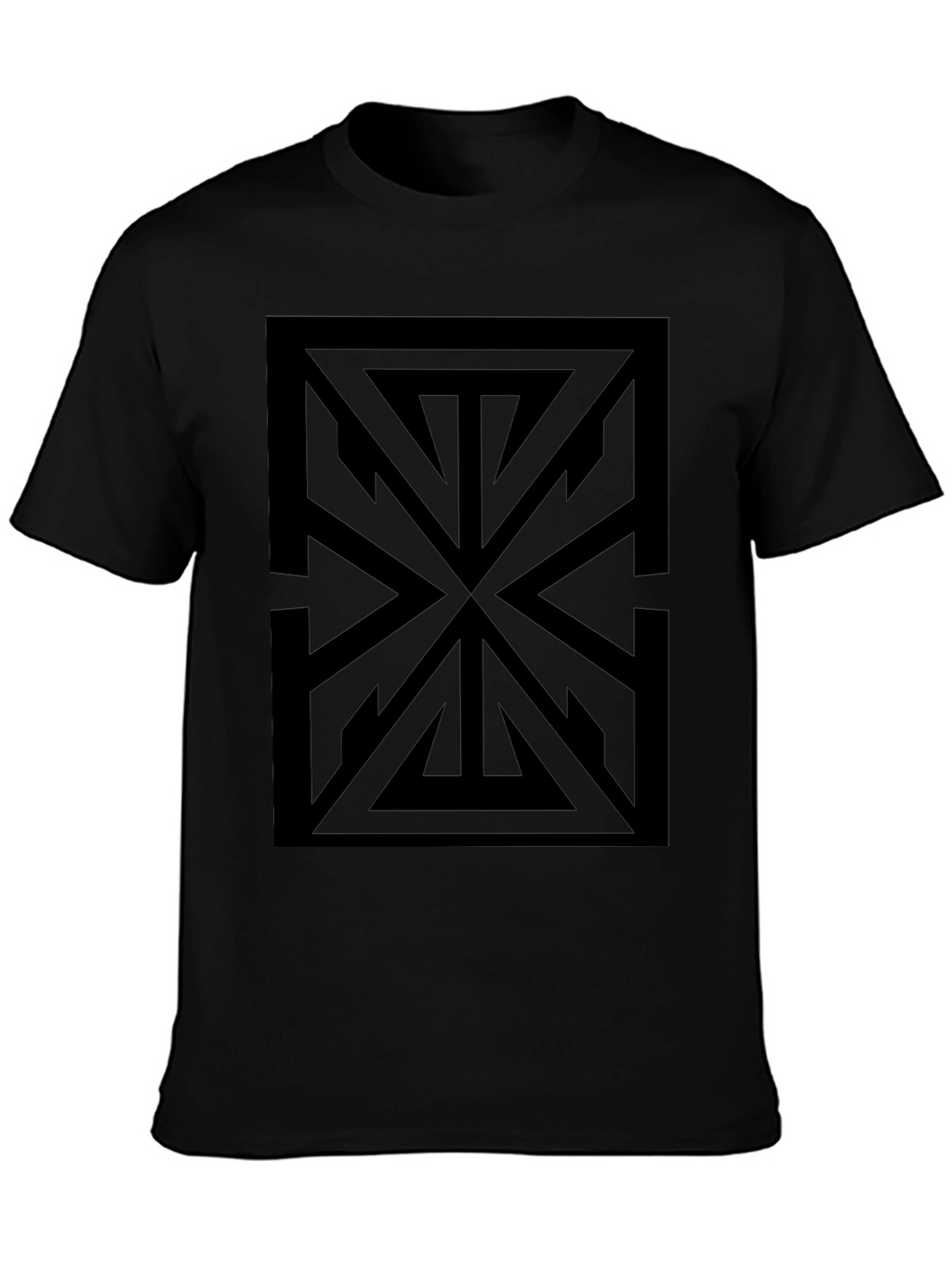 Geometric Black Graphic Tee - Modern Style