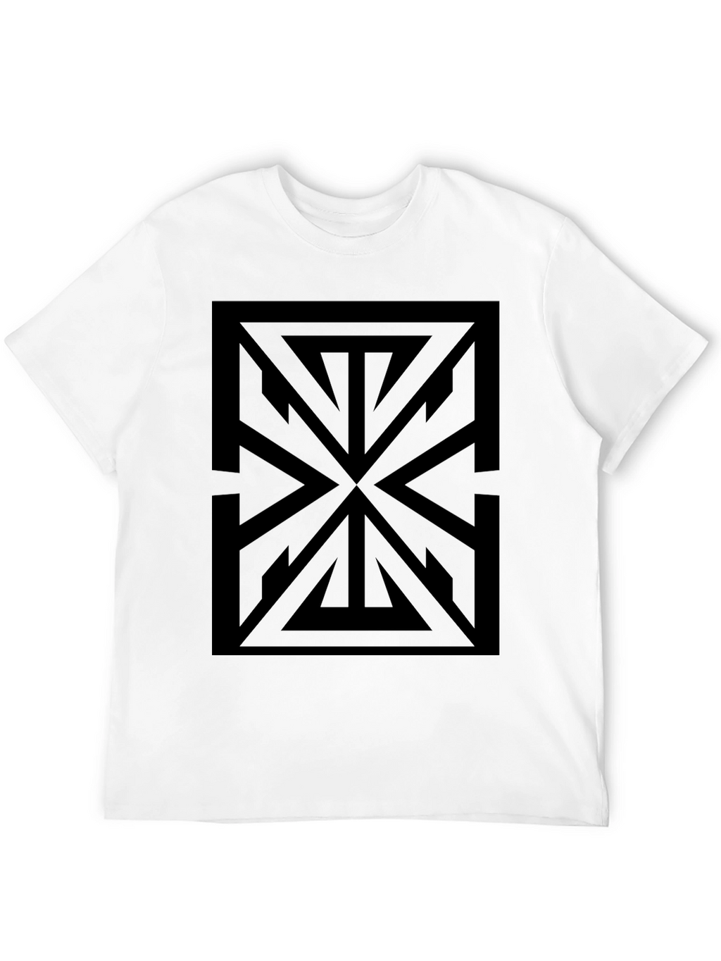 Geometric Black Graphic Tee - Modern Style