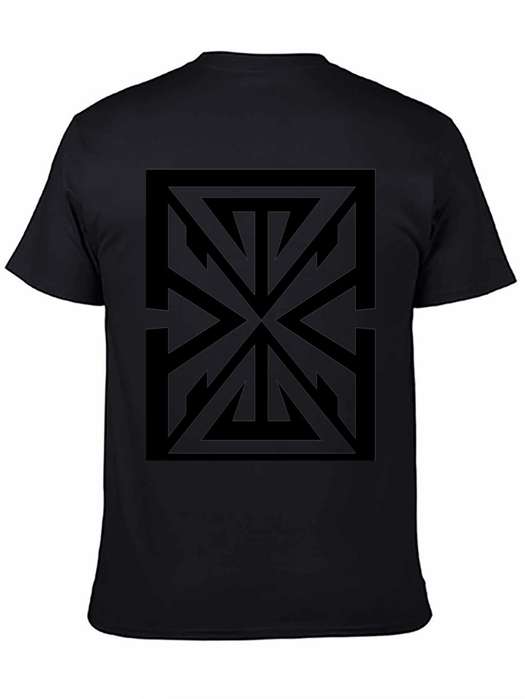 Geometric Black Graphic Tee - Modern Style