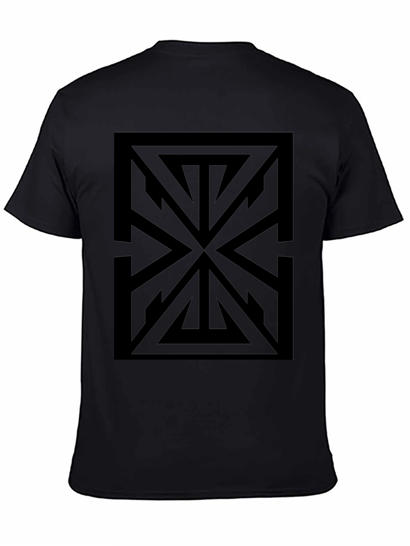 Geometric Black Graphic Tee - Modern Style