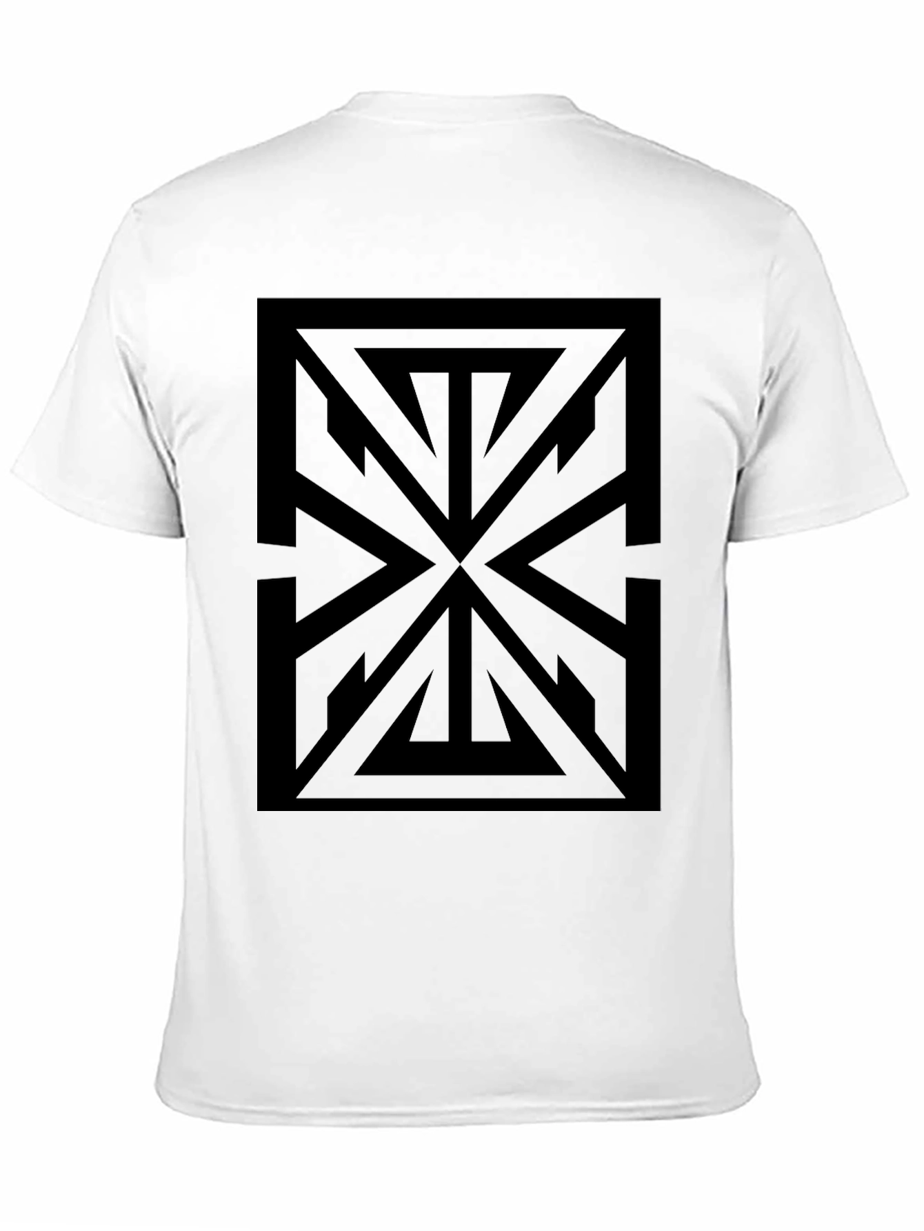 Geometric Black Graphic Tee - Modern Style