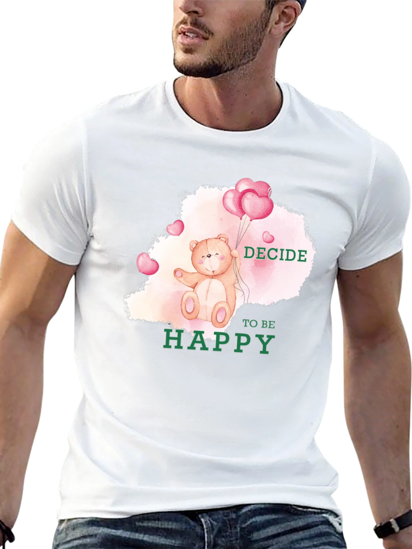 Decide To Be Happy Bear T-Shirt