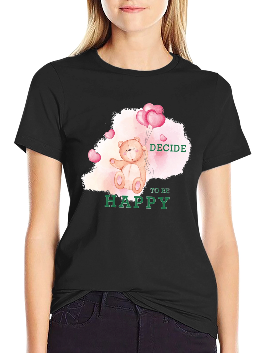 Decide To Be Happy Bear T-Shirt