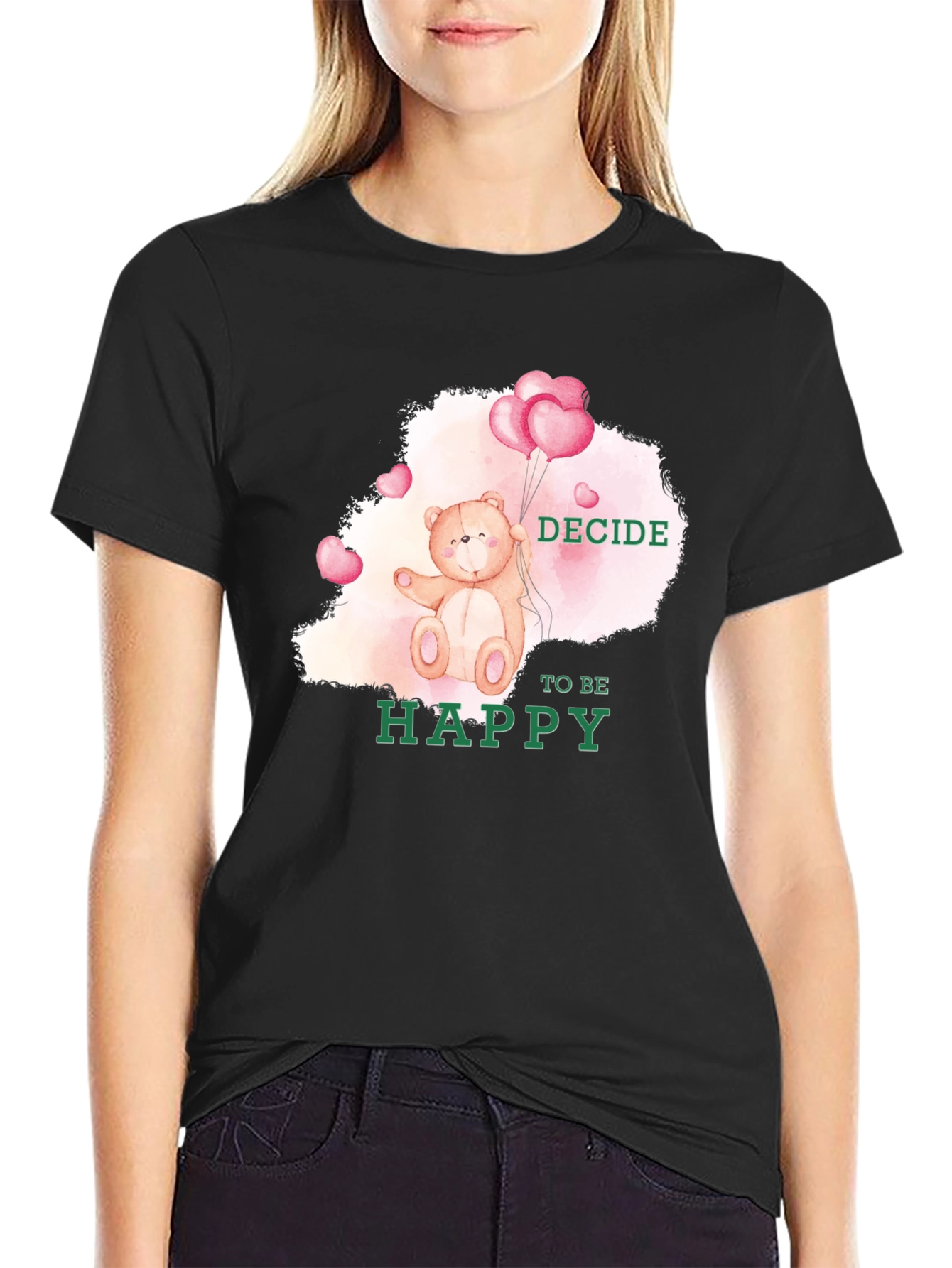 Decide To Be Happy Bear T-Shirt