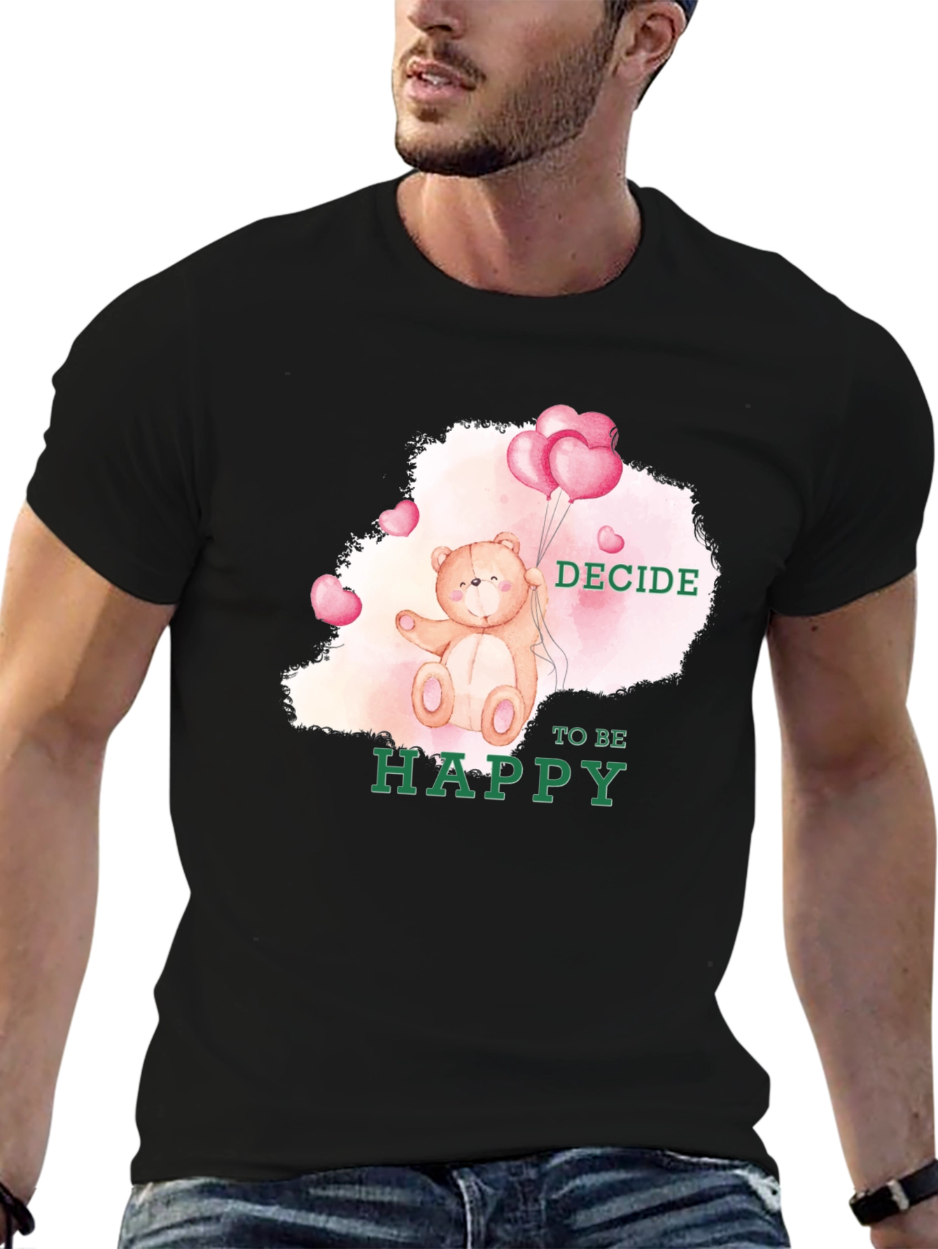 Decide To Be Happy Bear T-Shirt