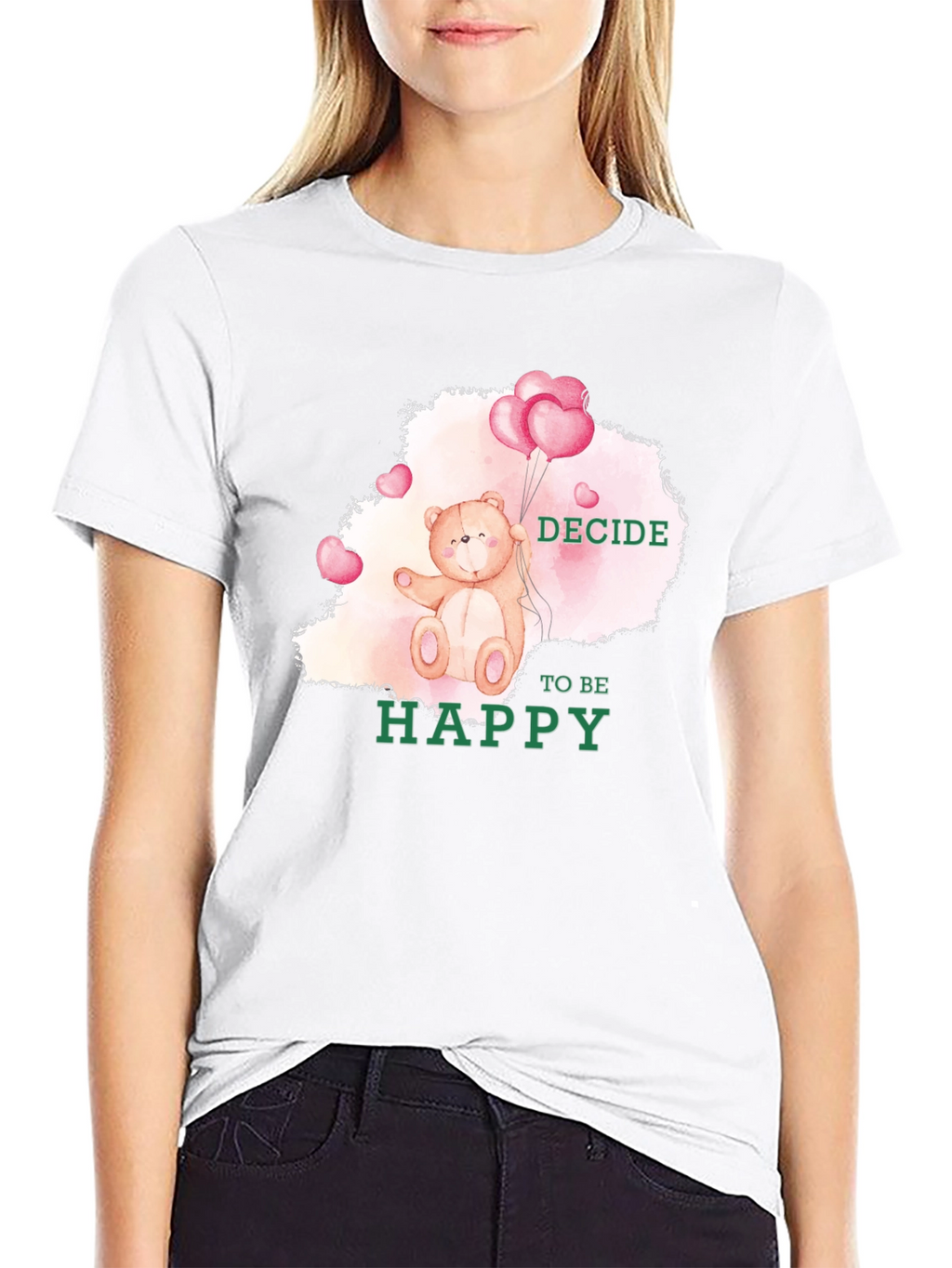 Decide To Be Happy Bear T-Shirt