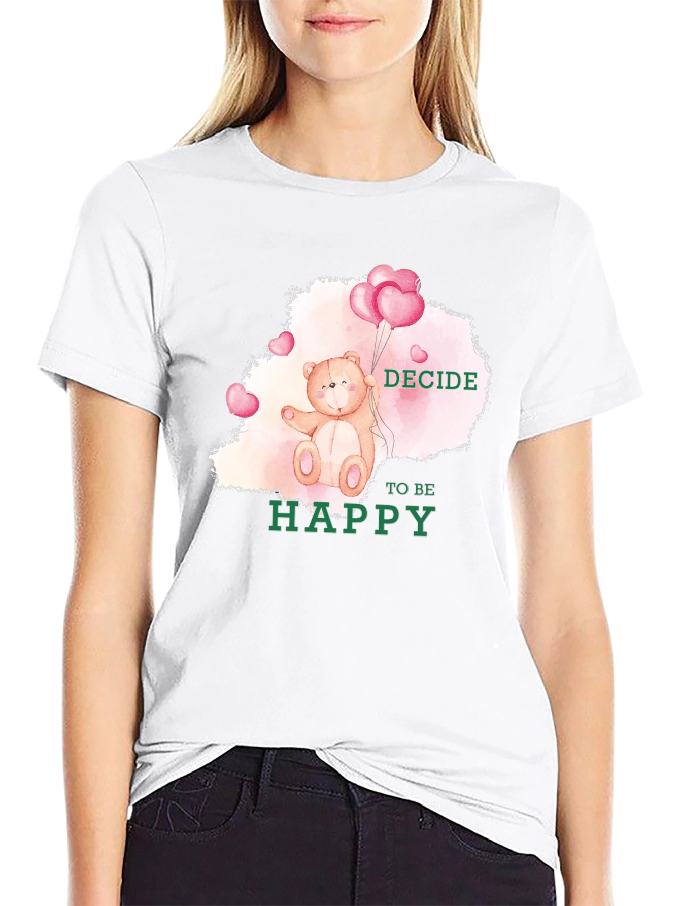 Decide To Be Happy Bear T-Shirt