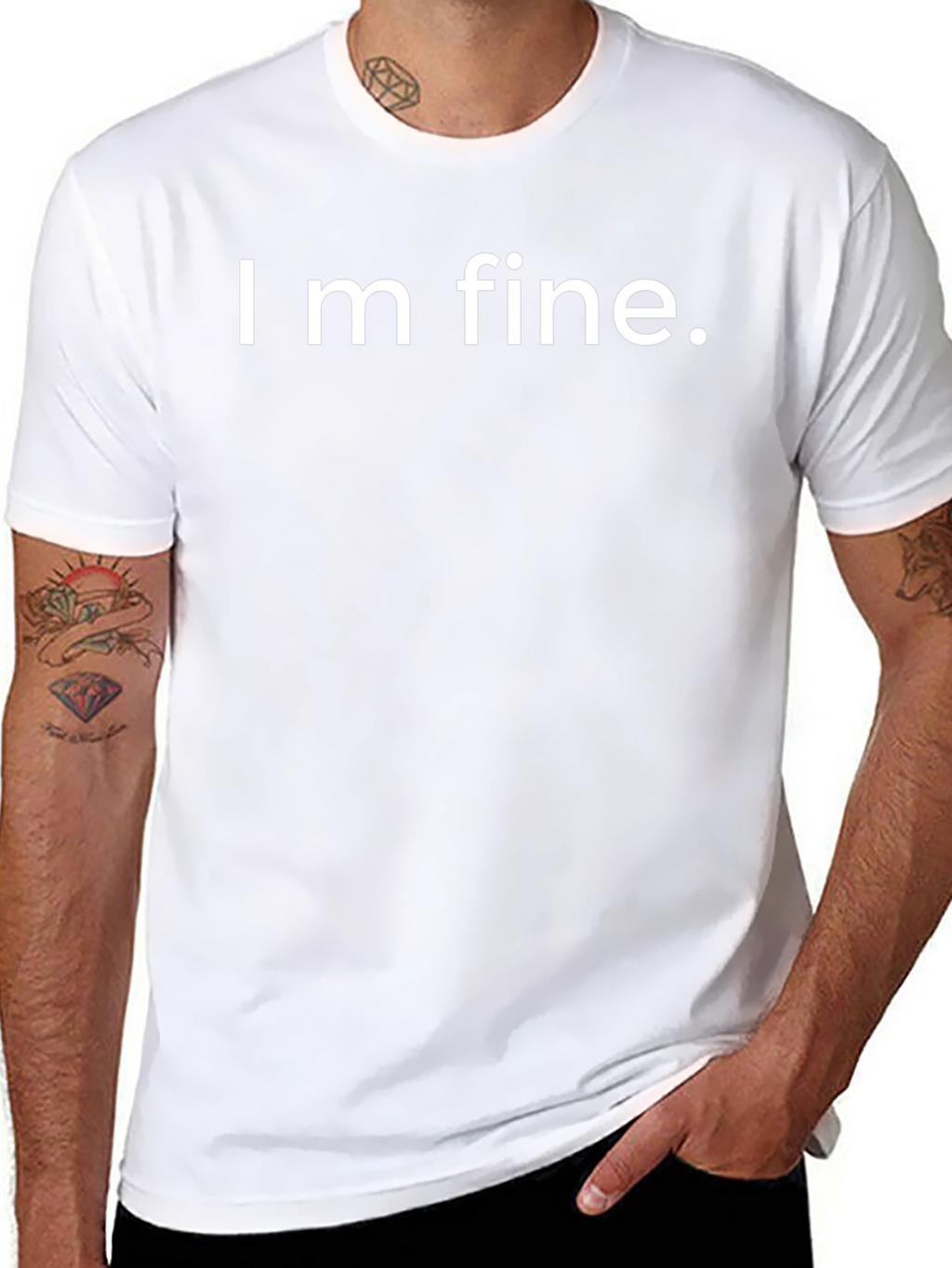 Im Fine Graphic T-Shirt - Black Cotton Tee