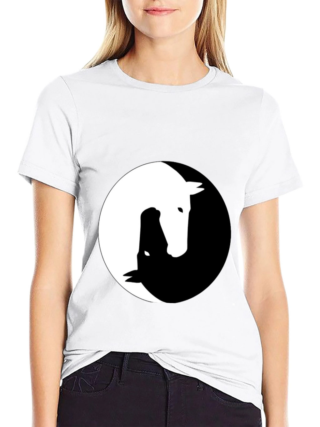 Yin Yang Horse Graphic Tee - Unique Design!